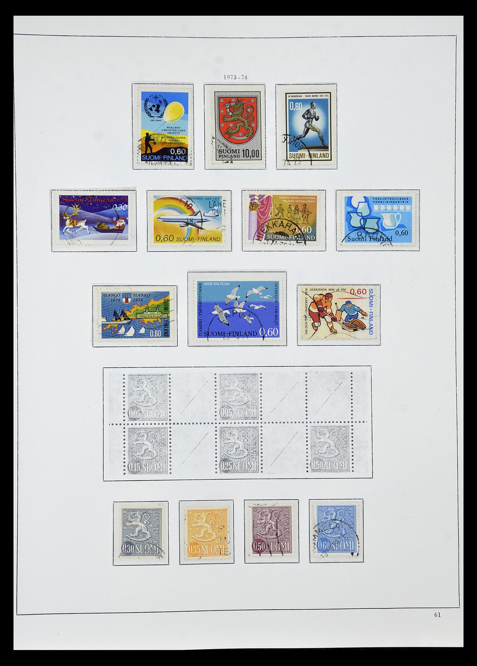 34955 062 - Postzegelverzameling 34955 Finland 1856-1990.