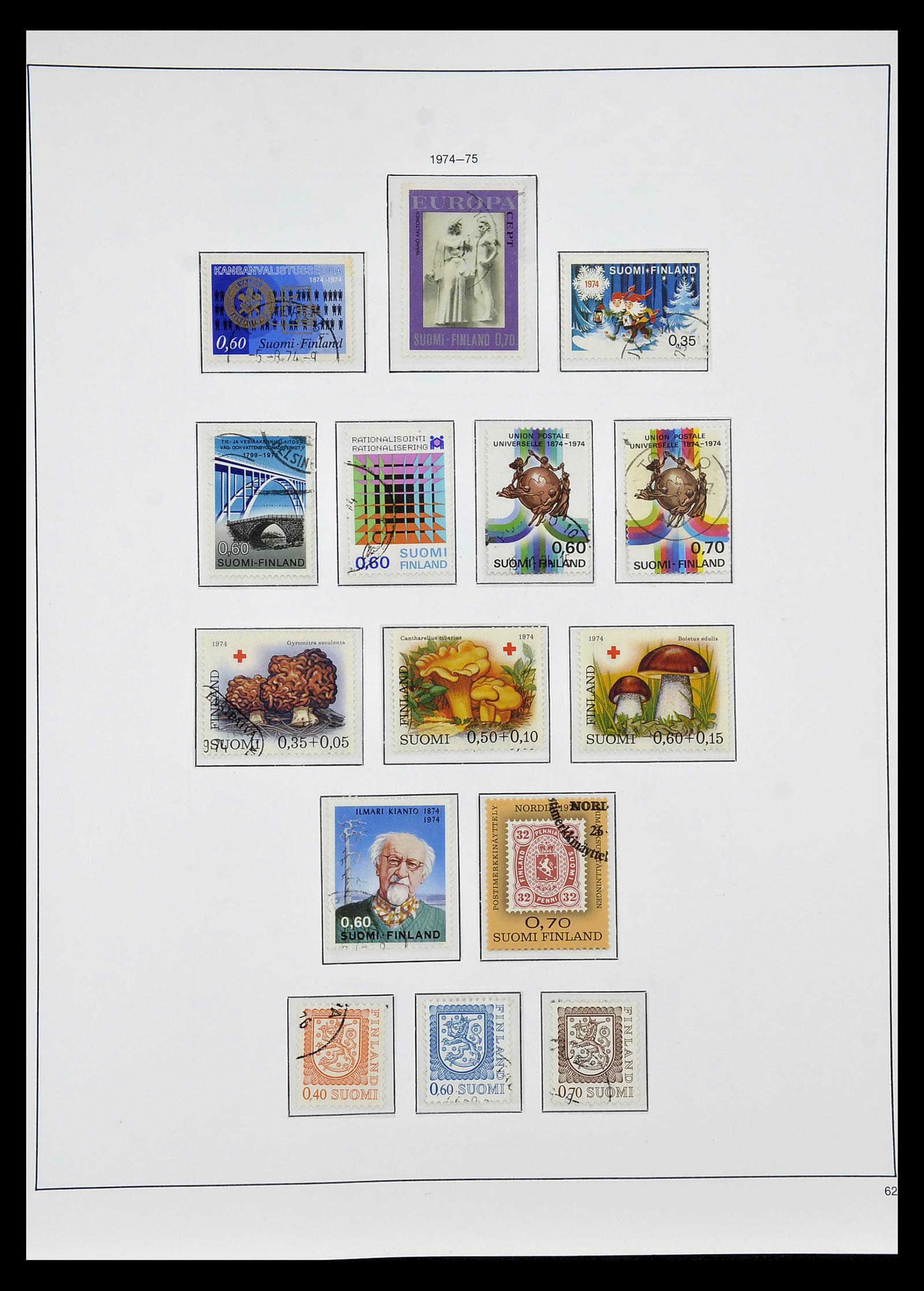 34955 063 - Postzegelverzameling 34955 Finland 1856-1990.