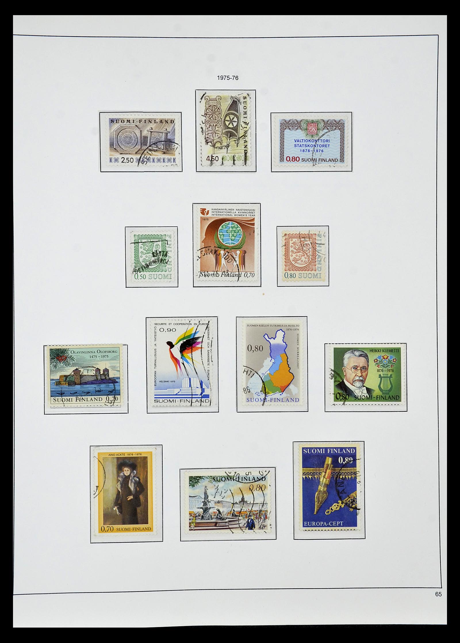 34955 066 - Postzegelverzameling 34955 Finland 1856-1990.