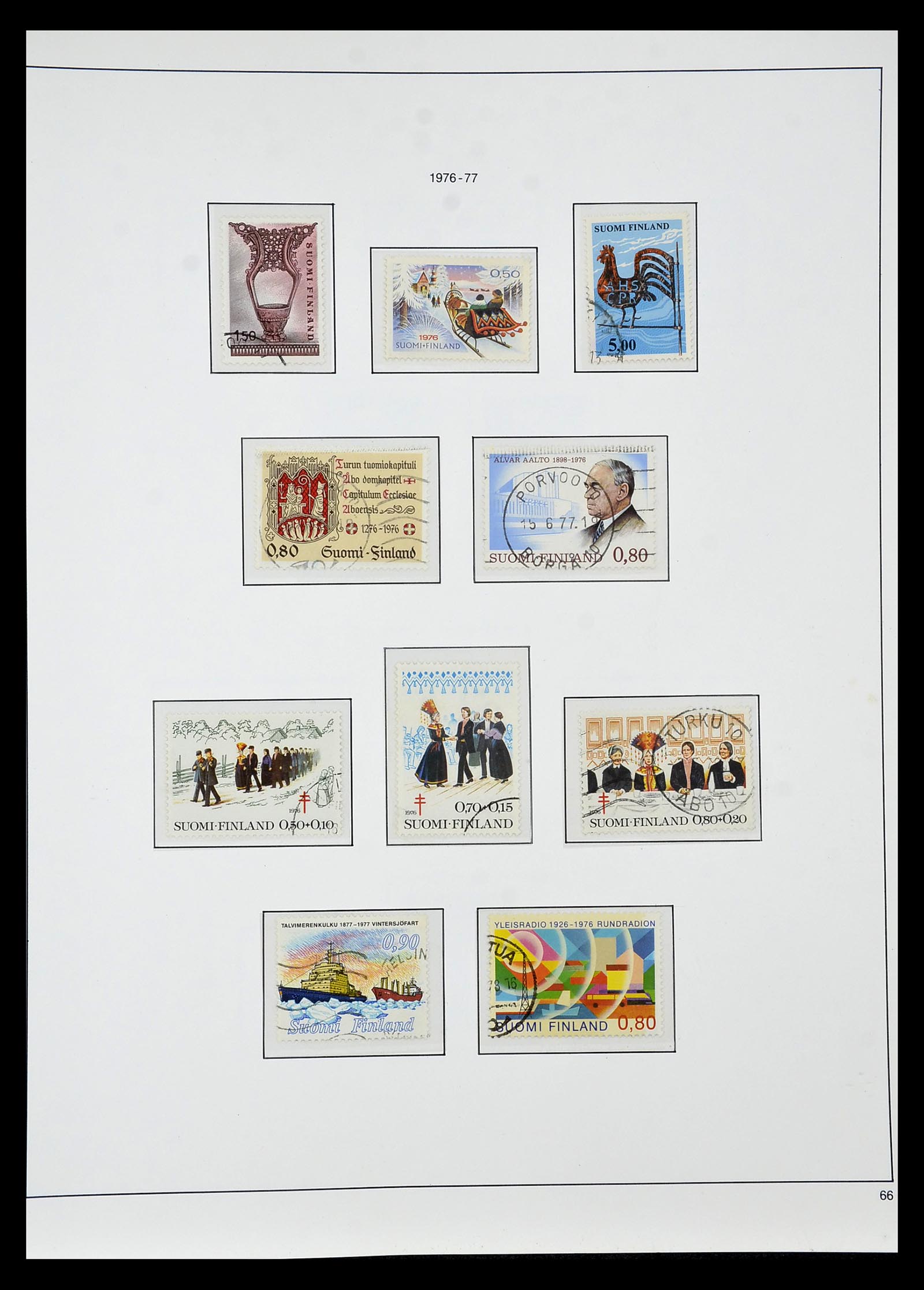34955 067 - Postzegelverzameling 34955 Finland 1856-1990.