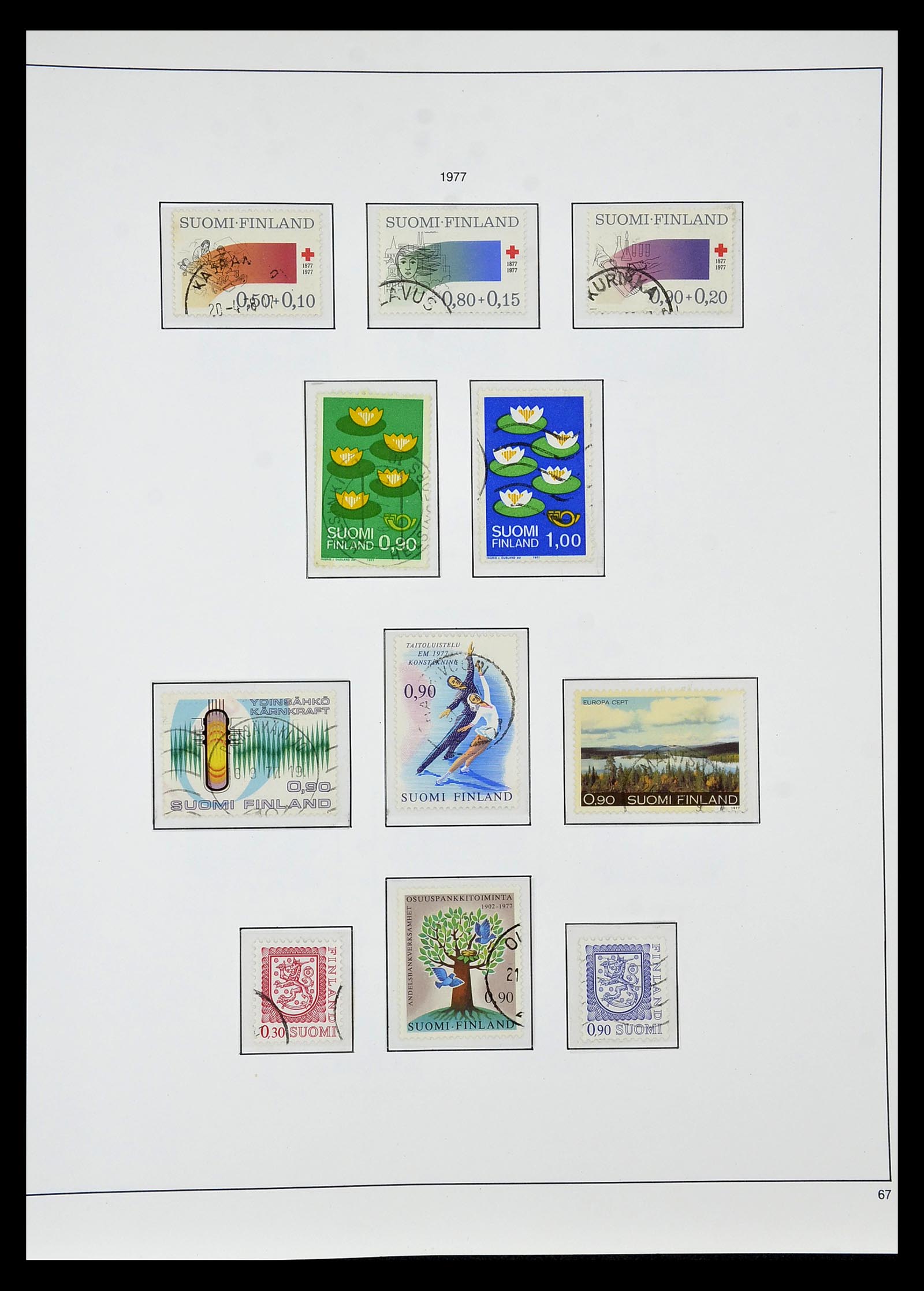 34955 068 - Postzegelverzameling 34955 Finland 1856-1990.