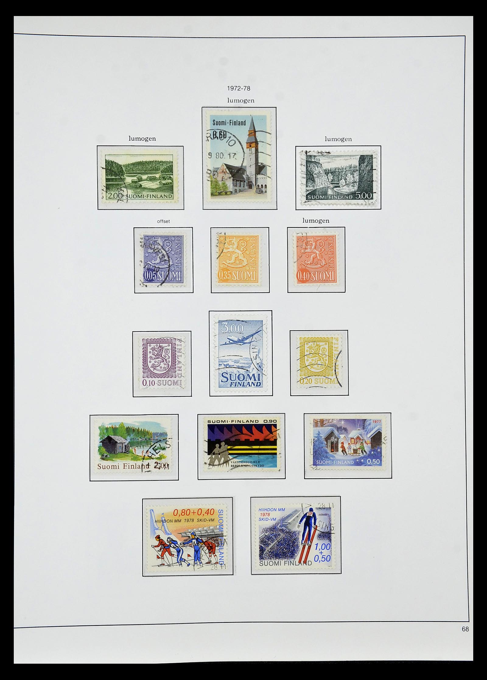 34955 069 - Postzegelverzameling 34955 Finland 1856-1990.