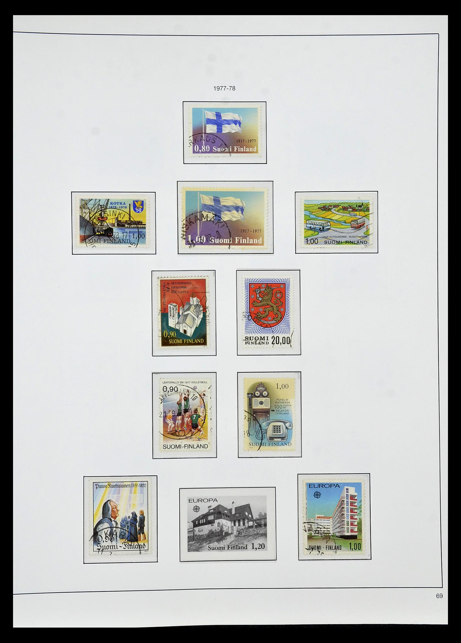 34955 070 - Postzegelverzameling 34955 Finland 1856-1990.