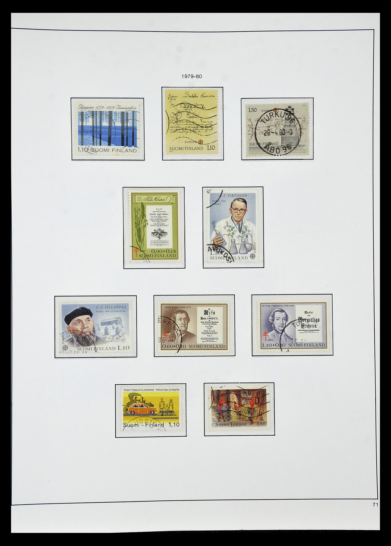 34955 072 - Postzegelverzameling 34955 Finland 1856-1990.