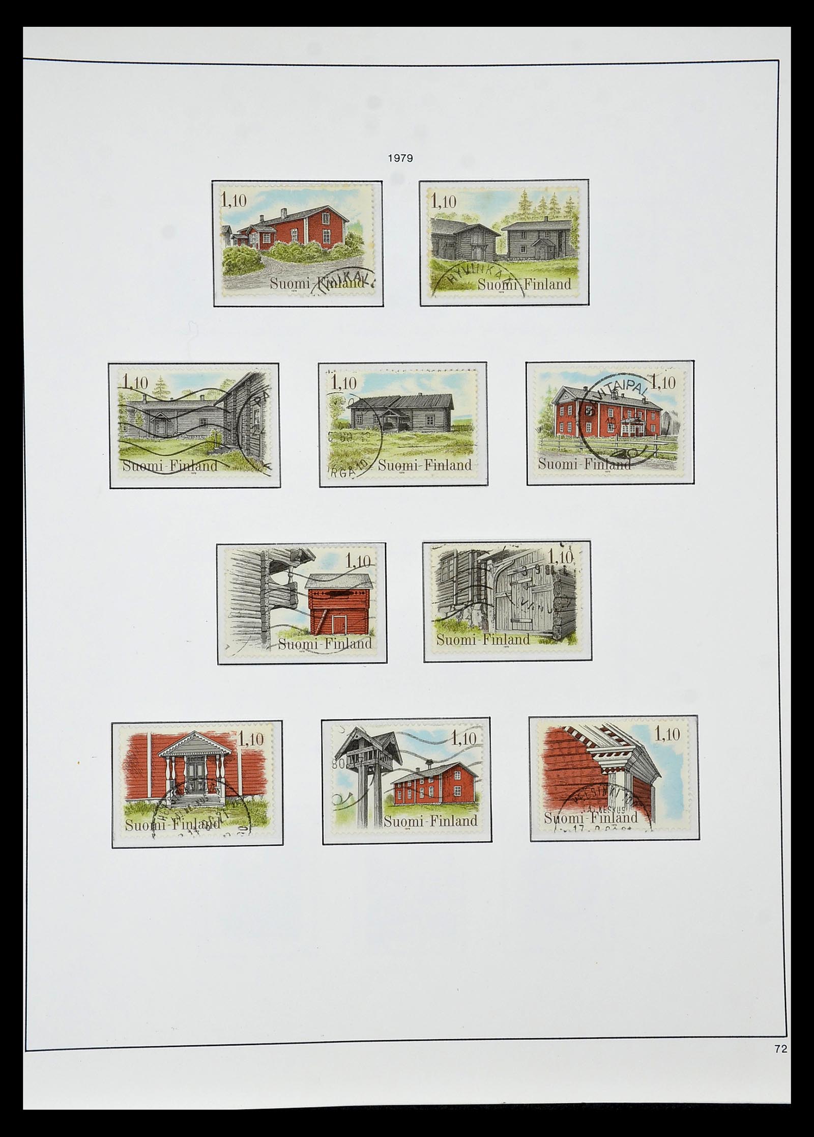 34955 073 - Postzegelverzameling 34955 Finland 1856-1990.