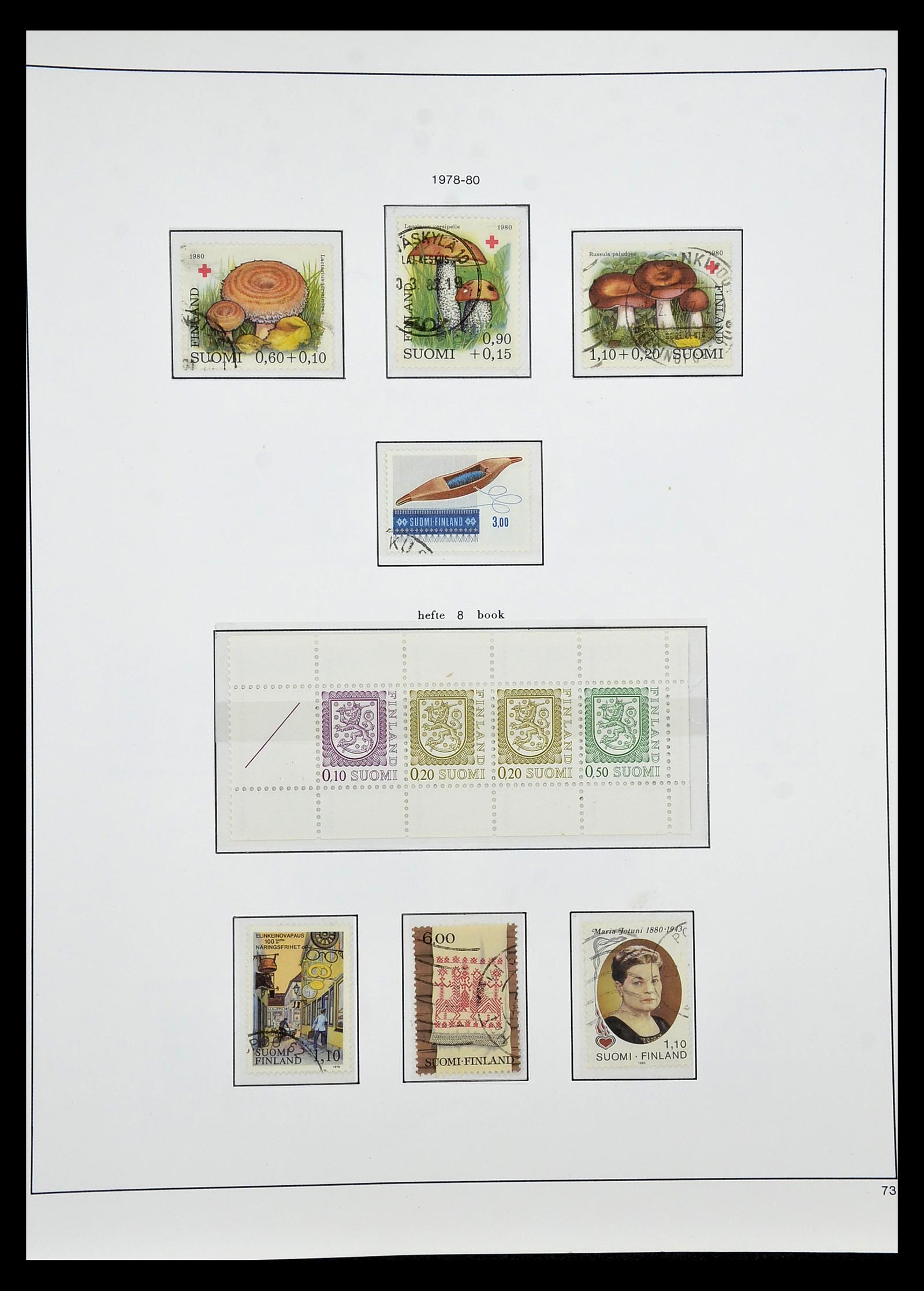 34955 074 - Postzegelverzameling 34955 Finland 1856-1990.