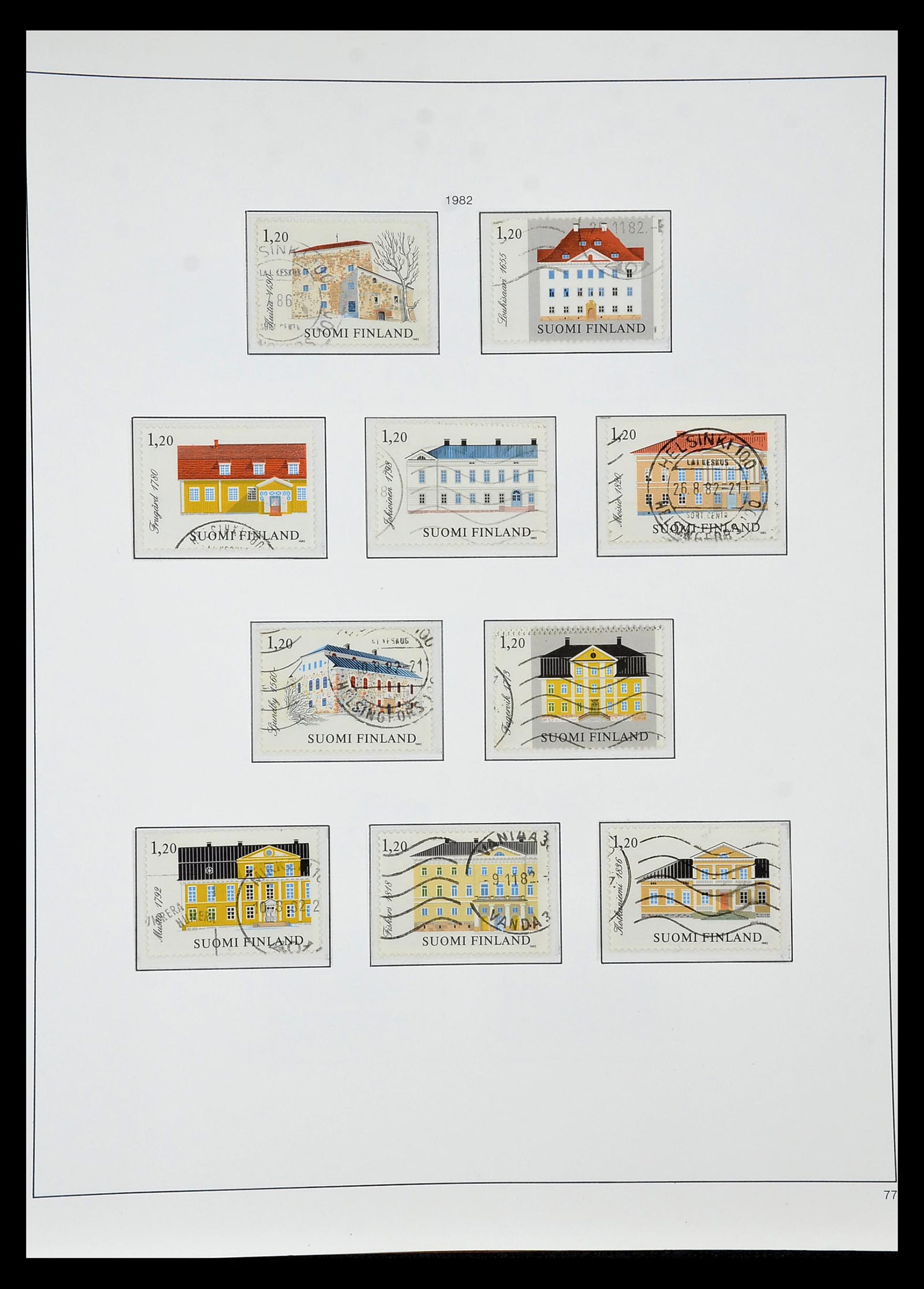 34955 078 - Postzegelverzameling 34955 Finland 1856-1990.