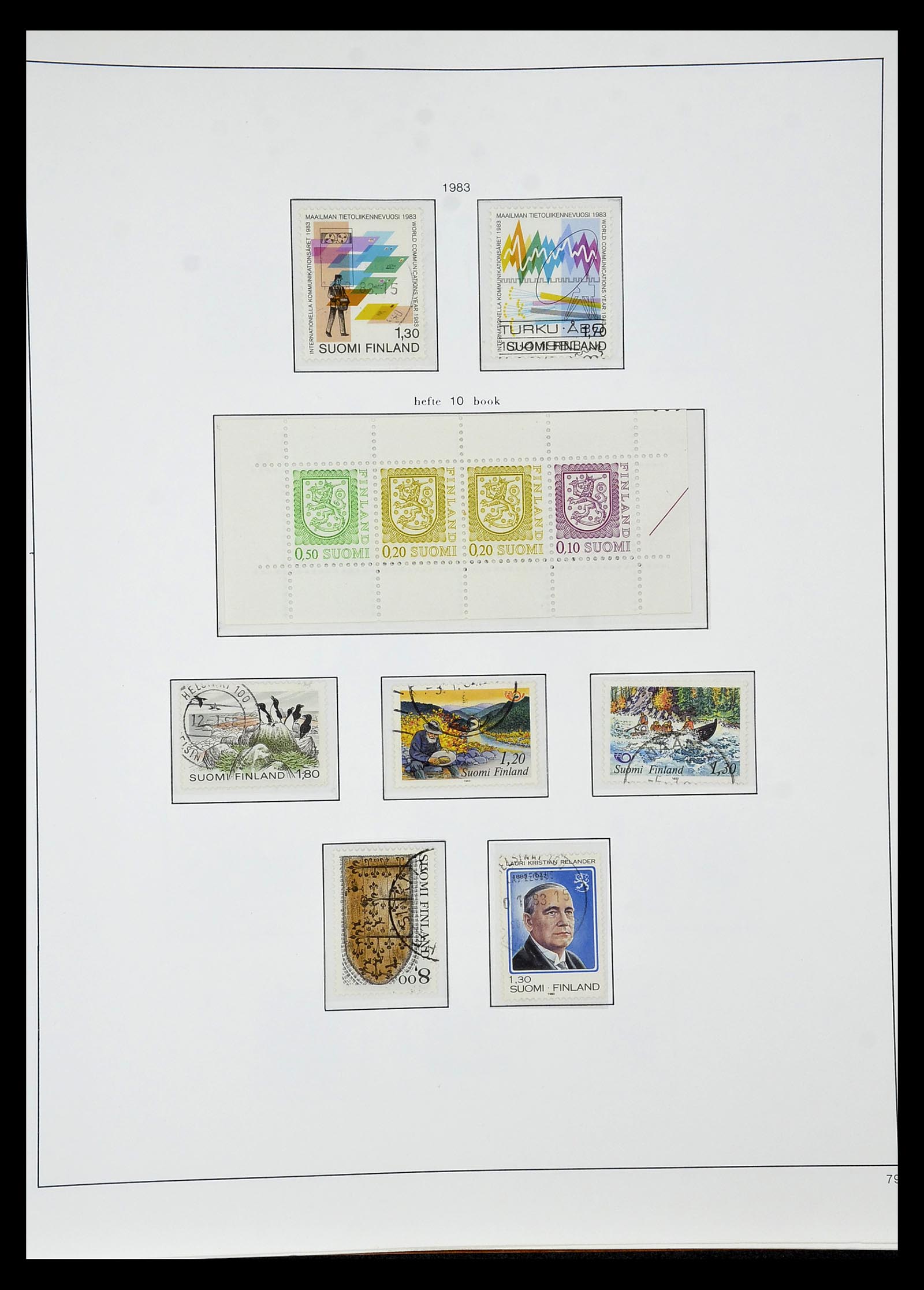 34955 080 - Postzegelverzameling 34955 Finland 1856-1990.