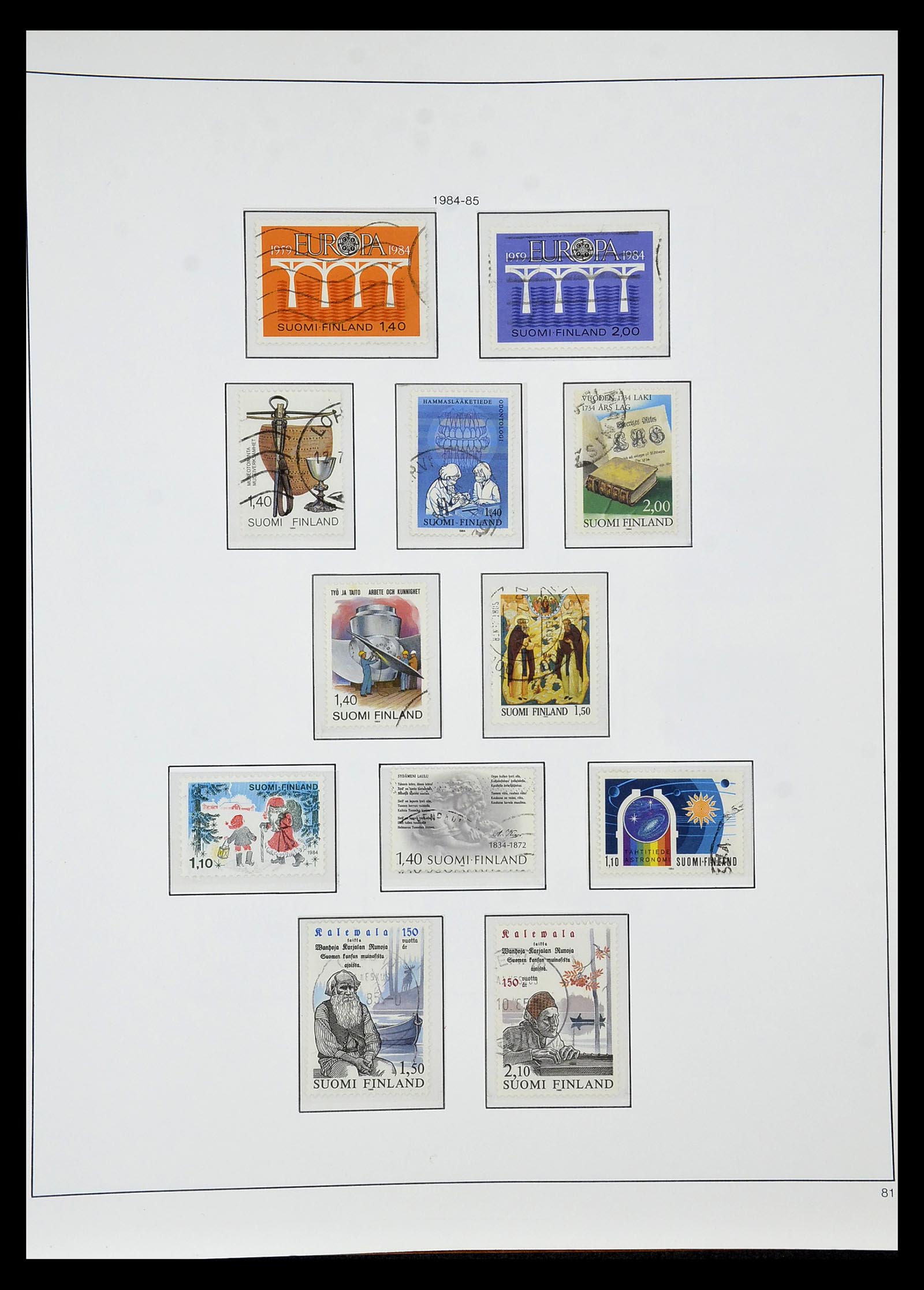 34955 082 - Postzegelverzameling 34955 Finland 1856-1990.