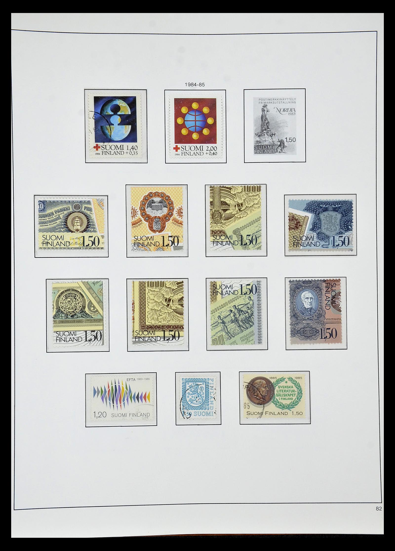 34955 083 - Postzegelverzameling 34955 Finland 1856-1990.