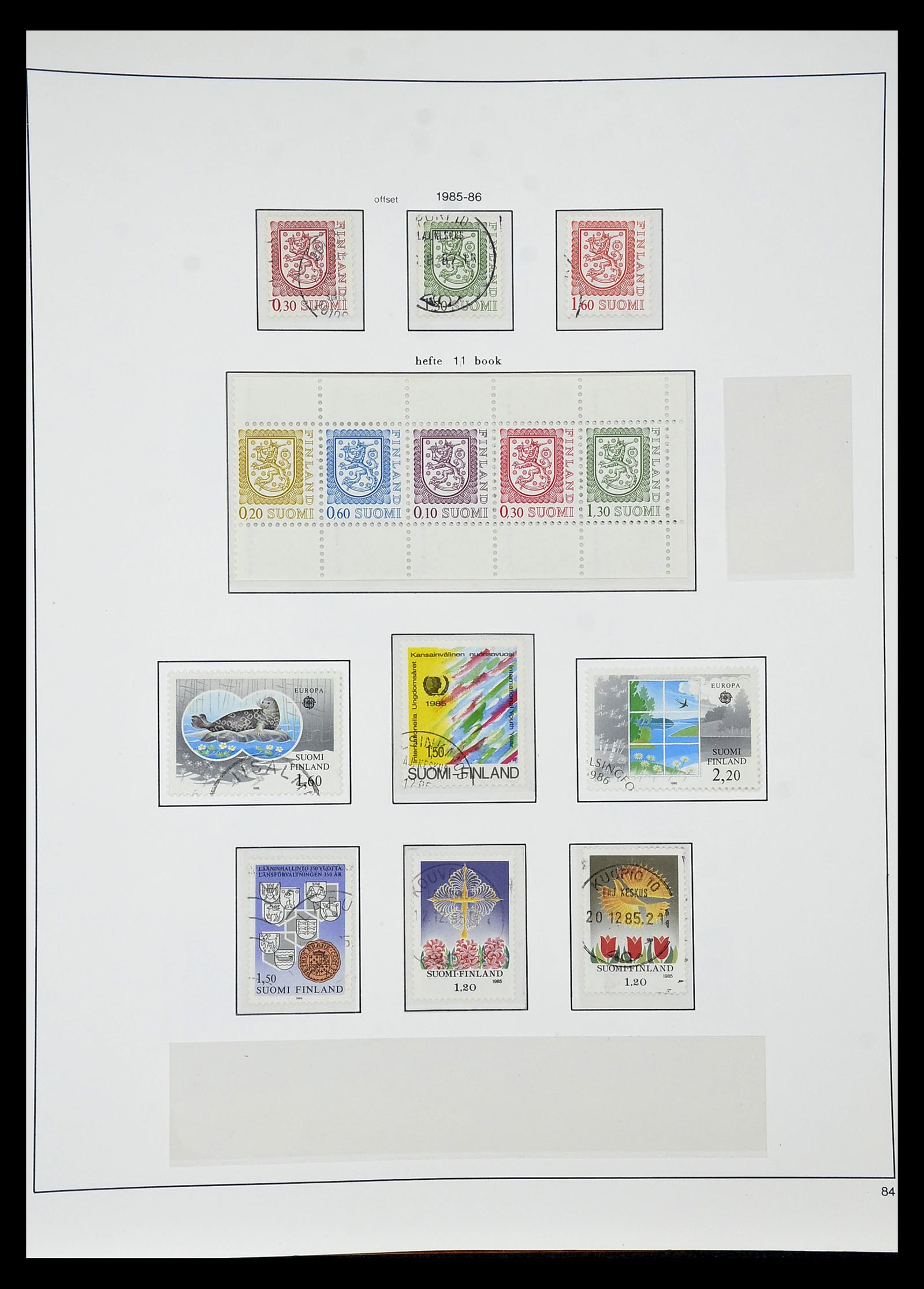 34955 085 - Postzegelverzameling 34955 Finland 1856-1990.