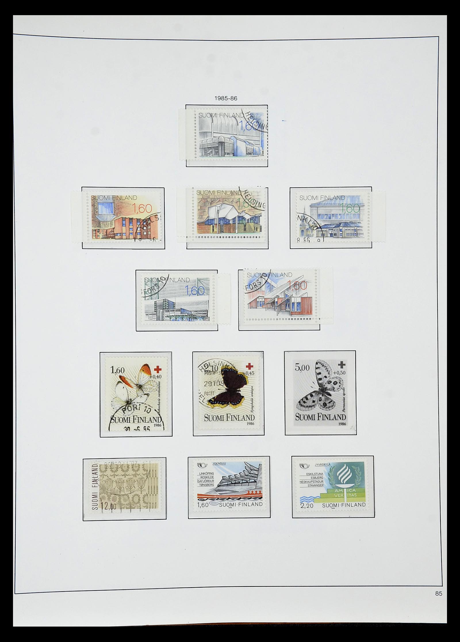 34955 086 - Postzegelverzameling 34955 Finland 1856-1990.