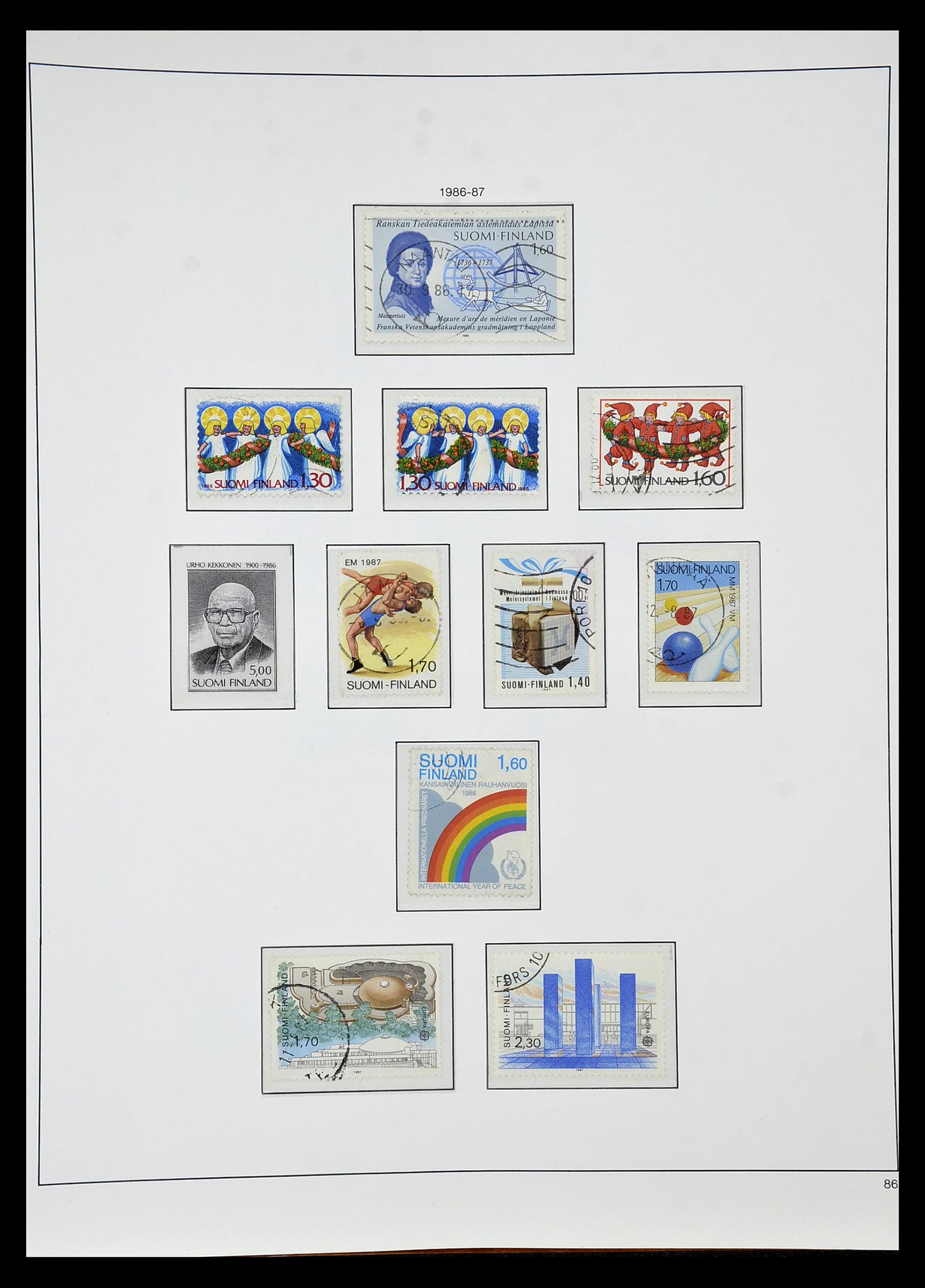 34955 087 - Postzegelverzameling 34955 Finland 1856-1990.