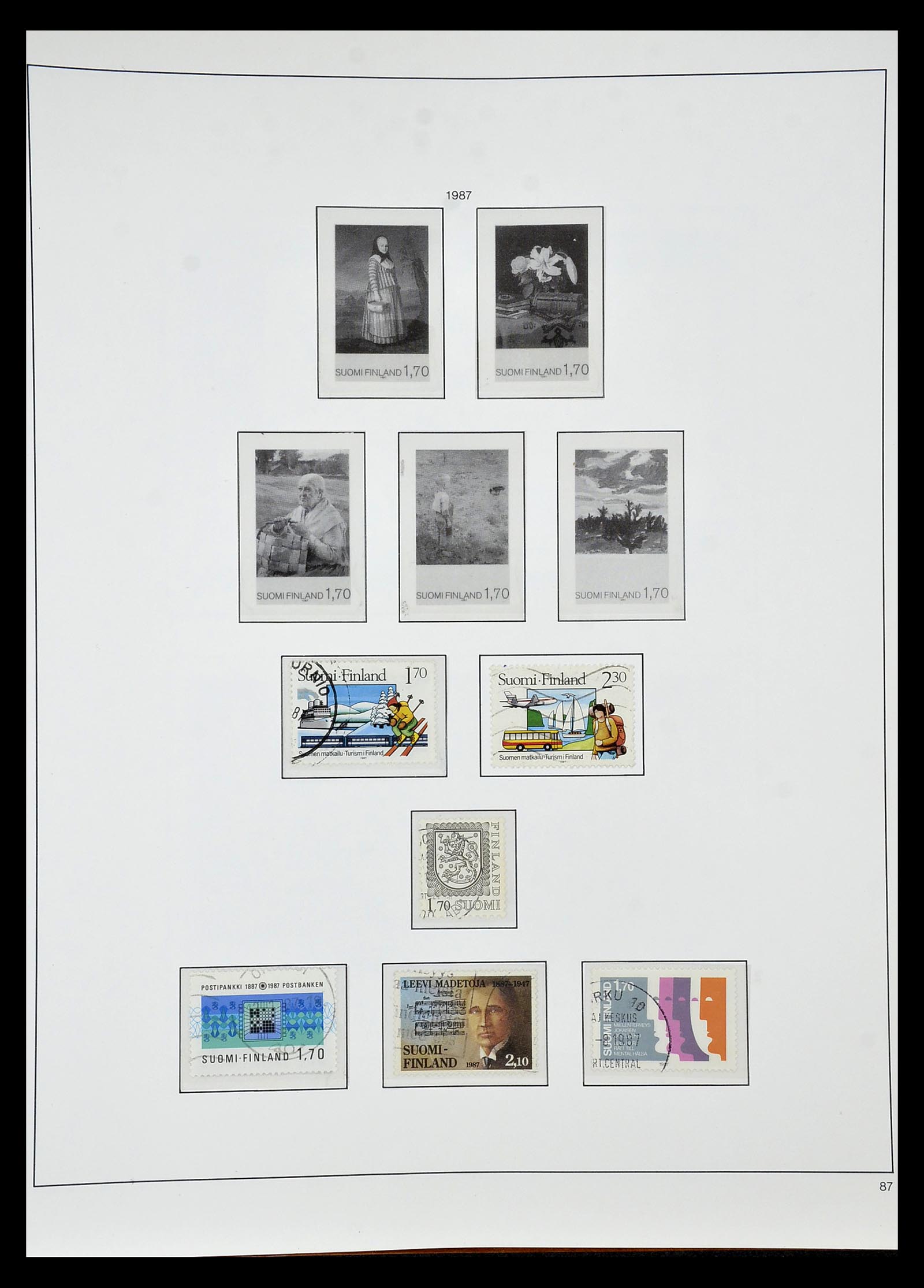 34955 088 - Postzegelverzameling 34955 Finland 1856-1990.