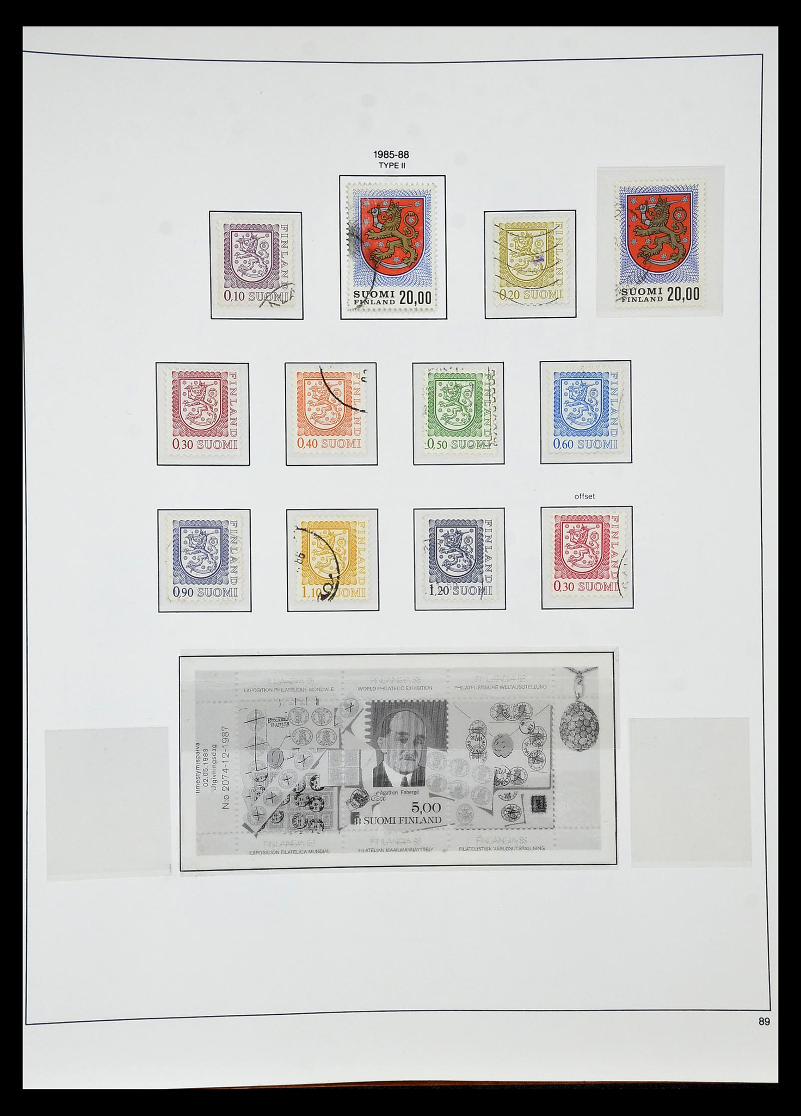 34955 090 - Postzegelverzameling 34955 Finland 1856-1990.