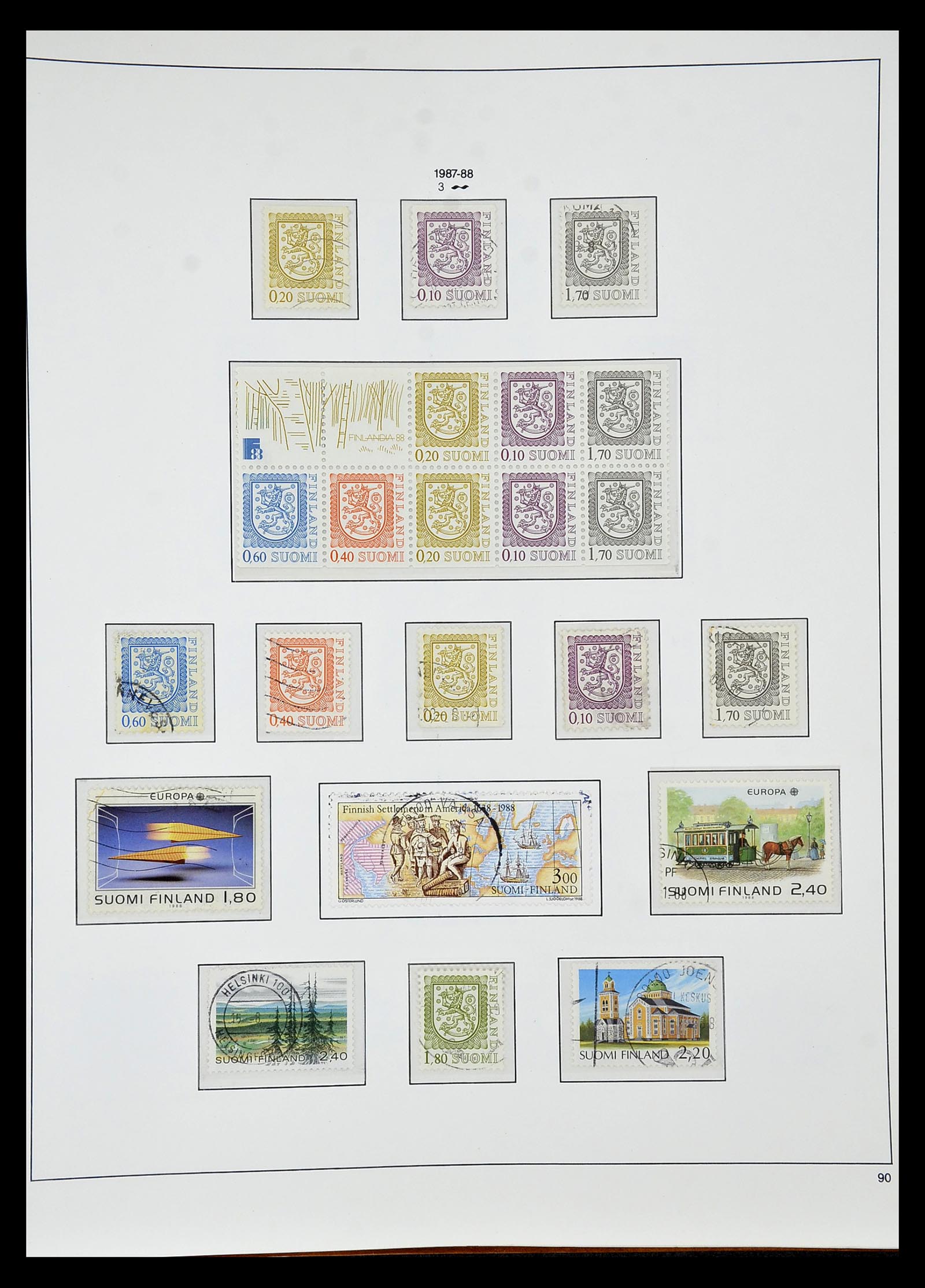 34955 091 - Postzegelverzameling 34955 Finland 1856-1990.