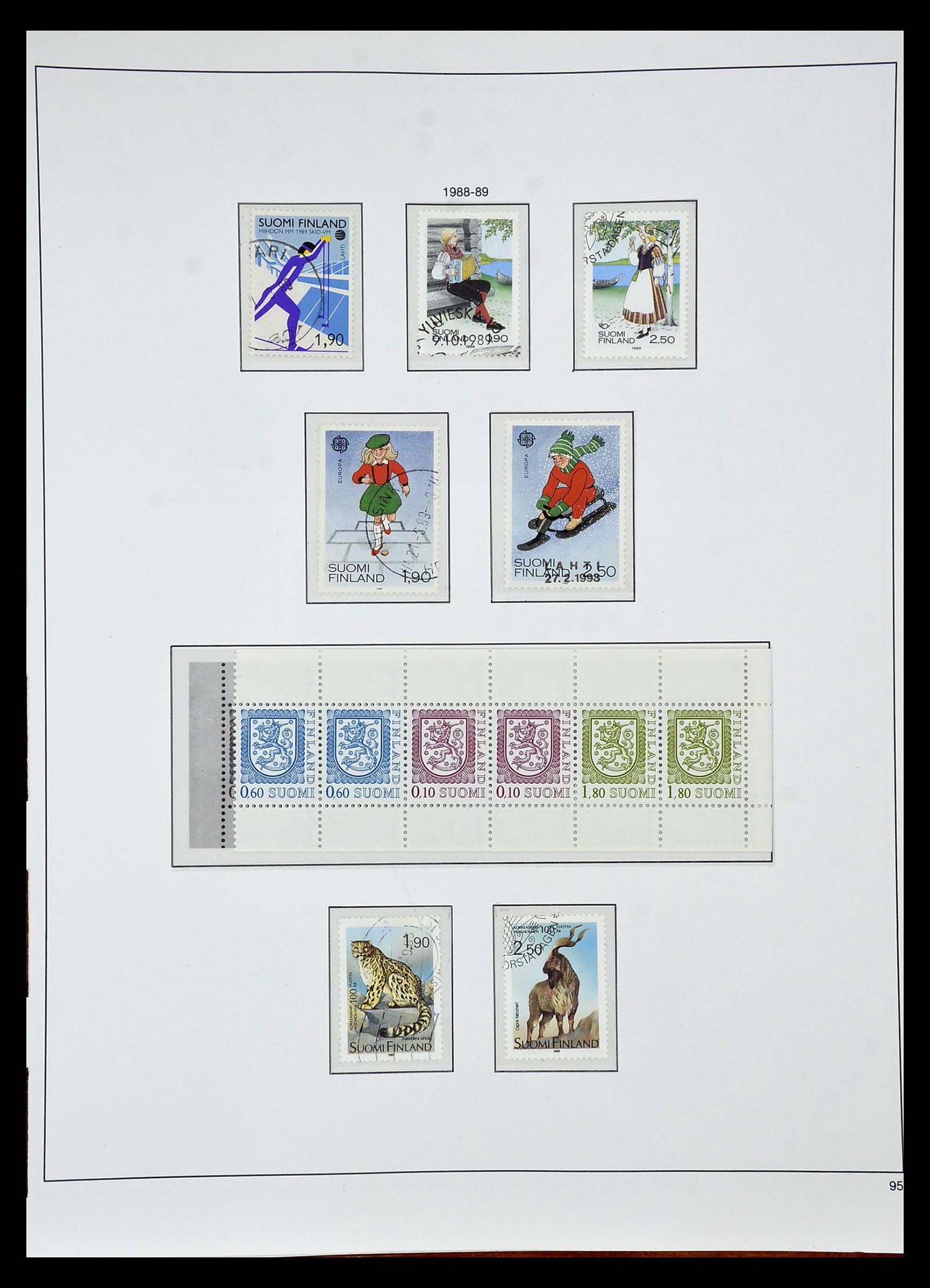 34955 096 - Postzegelverzameling 34955 Finland 1856-1990.