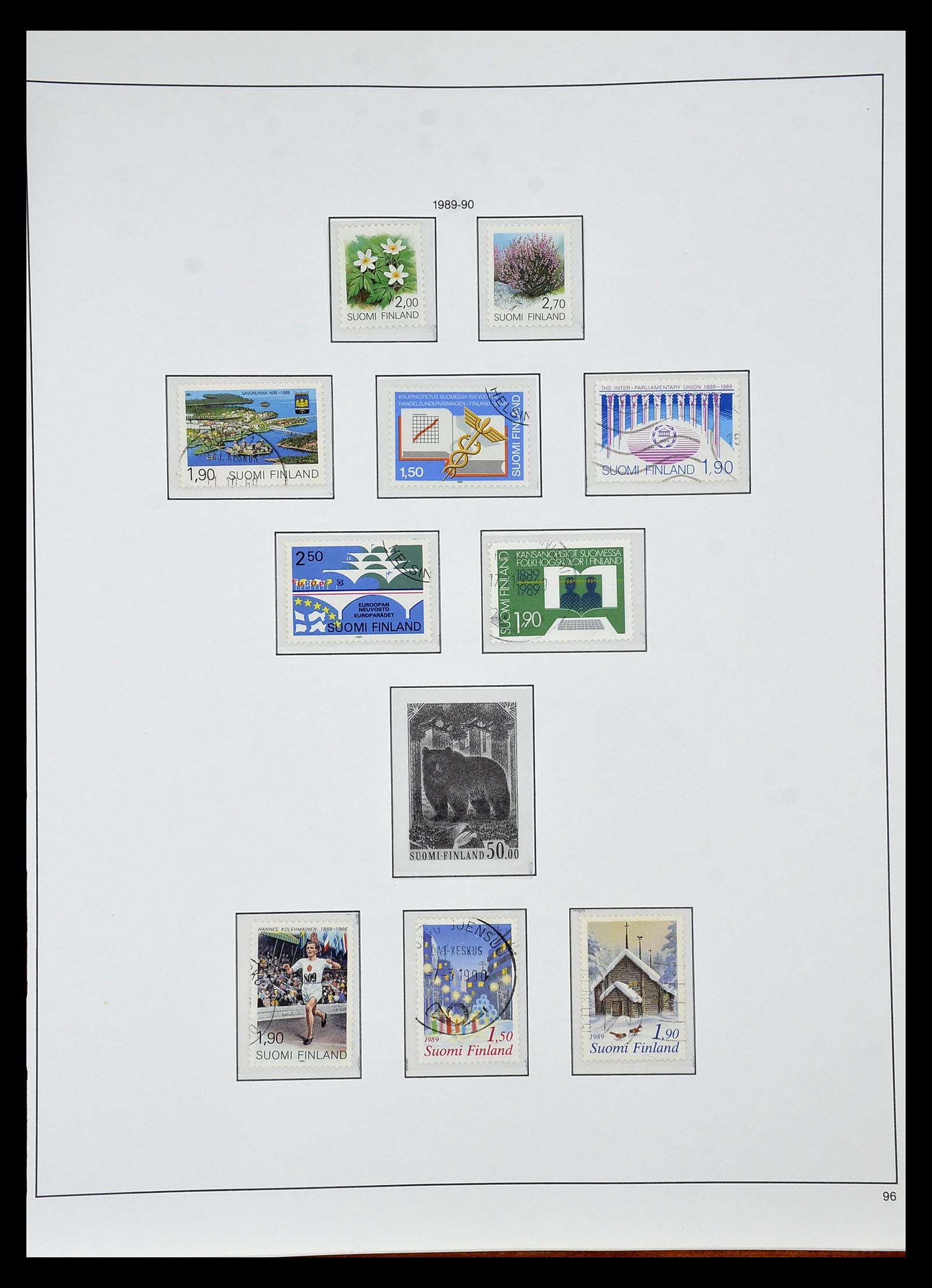 34955 097 - Postzegelverzameling 34955 Finland 1856-1990.