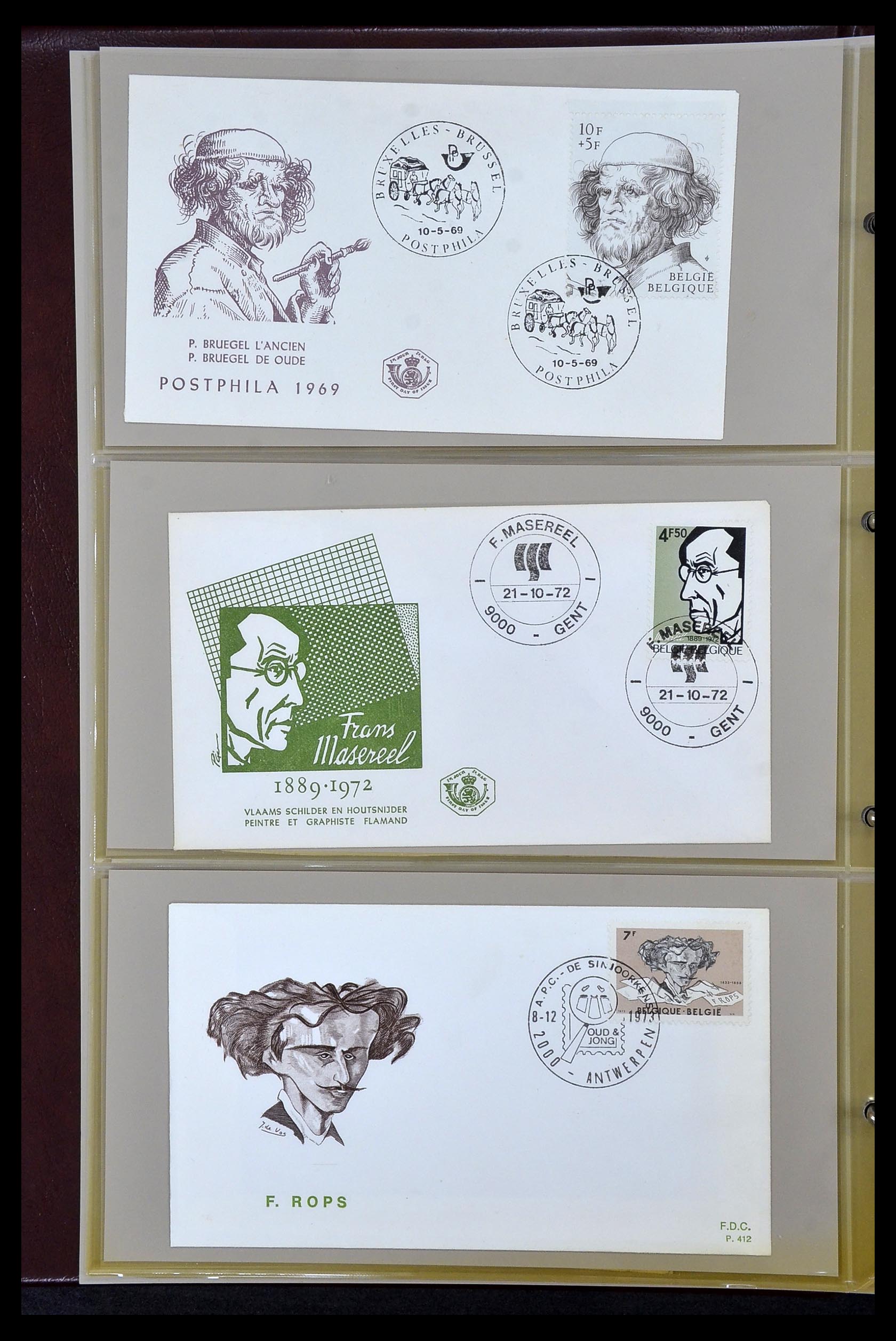 34956 004 - Postzegelverzameling 34956 Wereld brieven/FDC's 1880-1980.