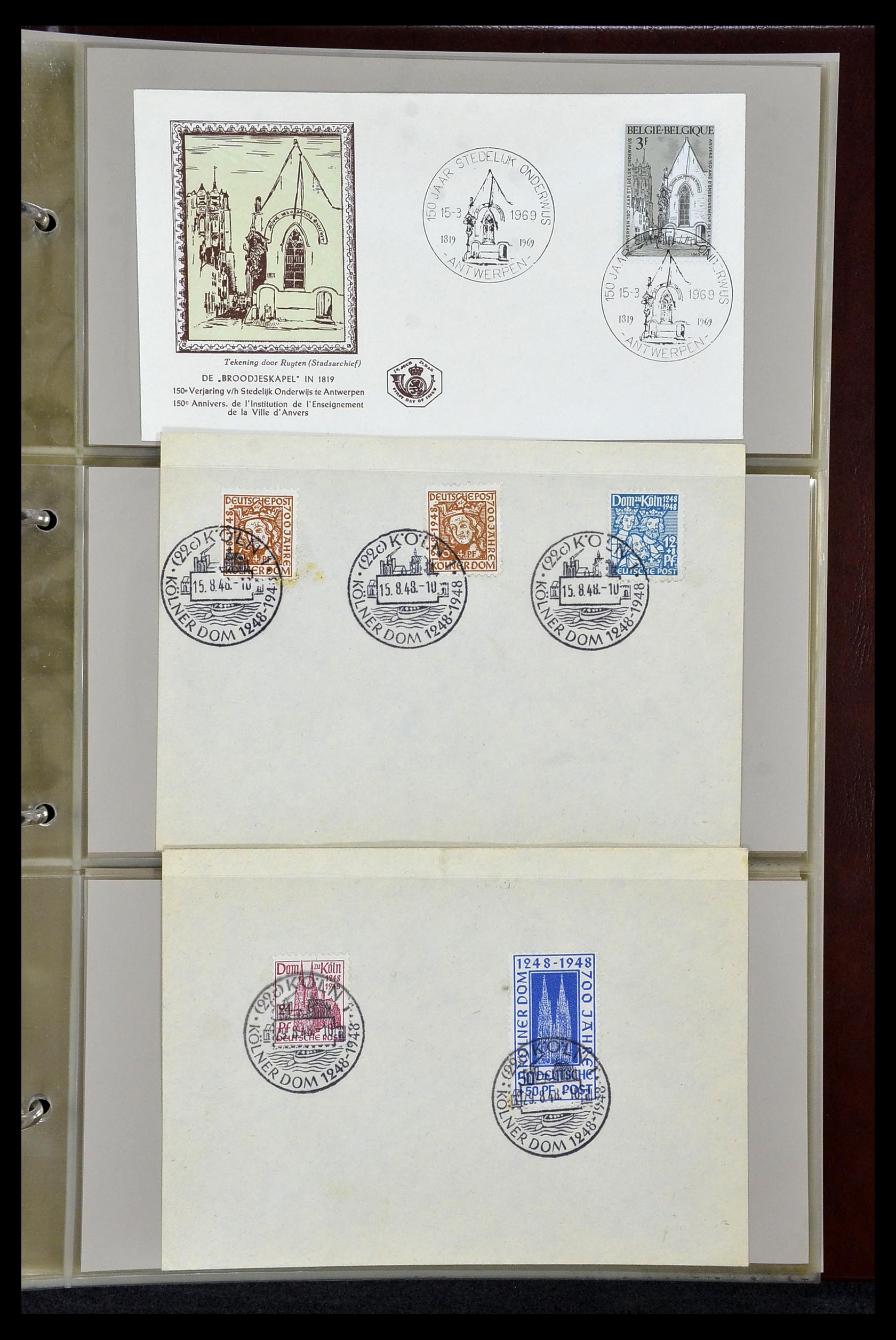 34956 086 - Postzegelverzameling 34956 Wereld brieven/FDC's 1880-1980.