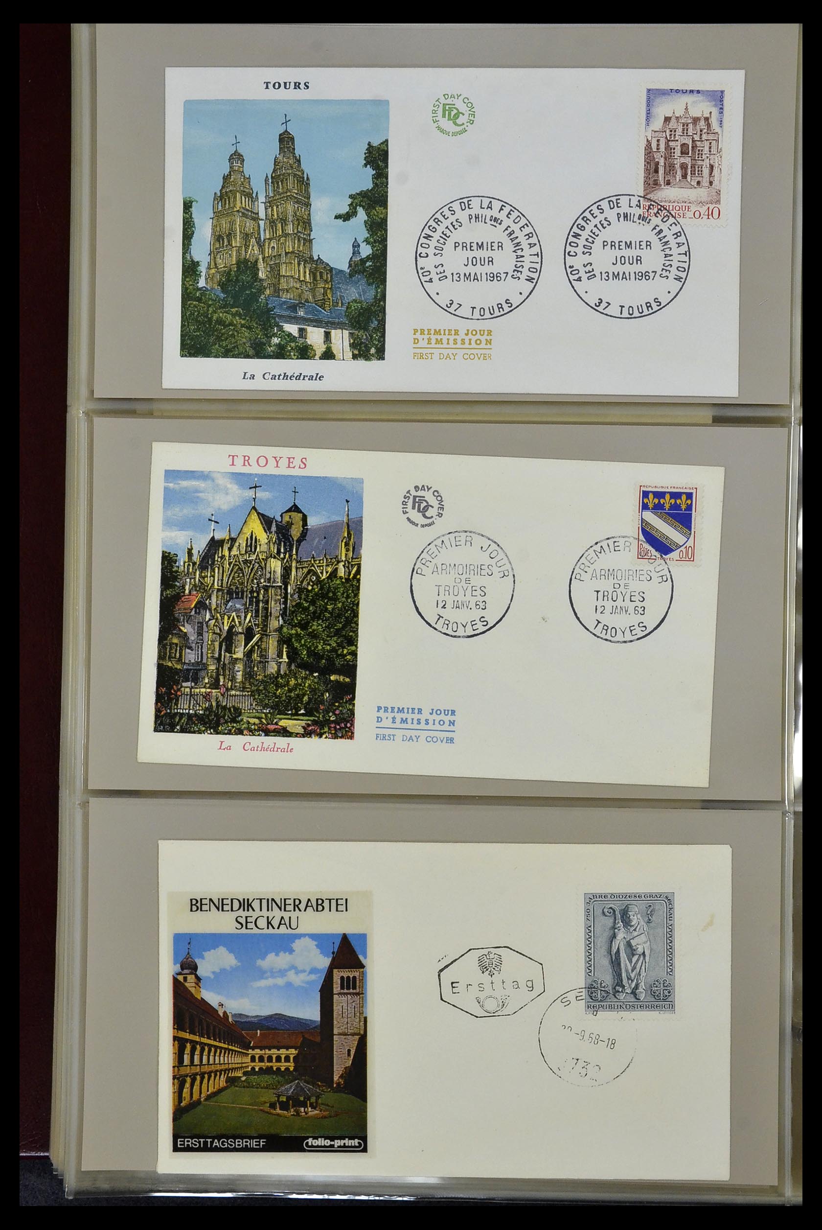34956 092 - Postzegelverzameling 34956 Wereld brieven/FDC's 1880-1980.
