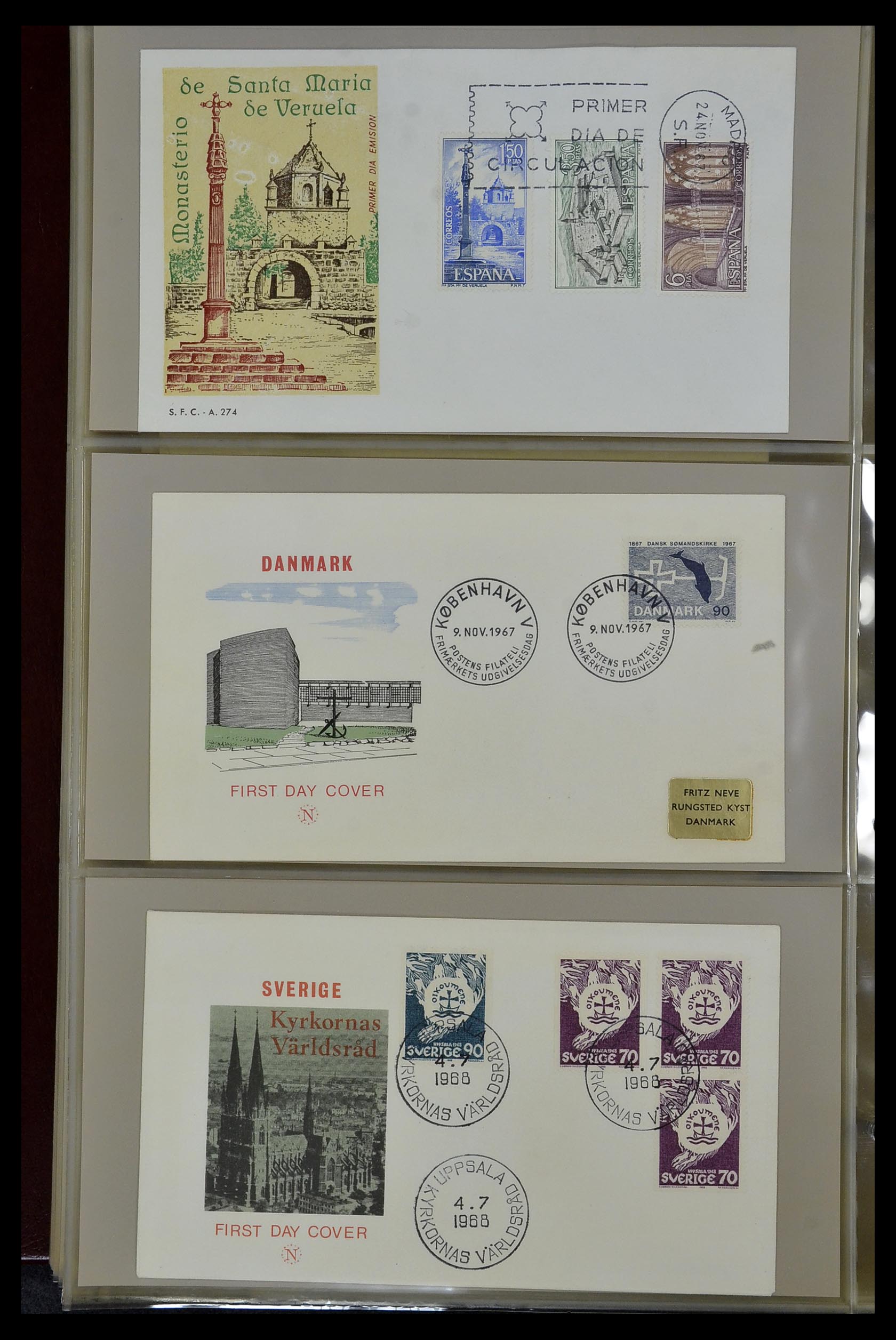 34956 093 - Postzegelverzameling 34956 Wereld brieven/FDC's 1880-1980.