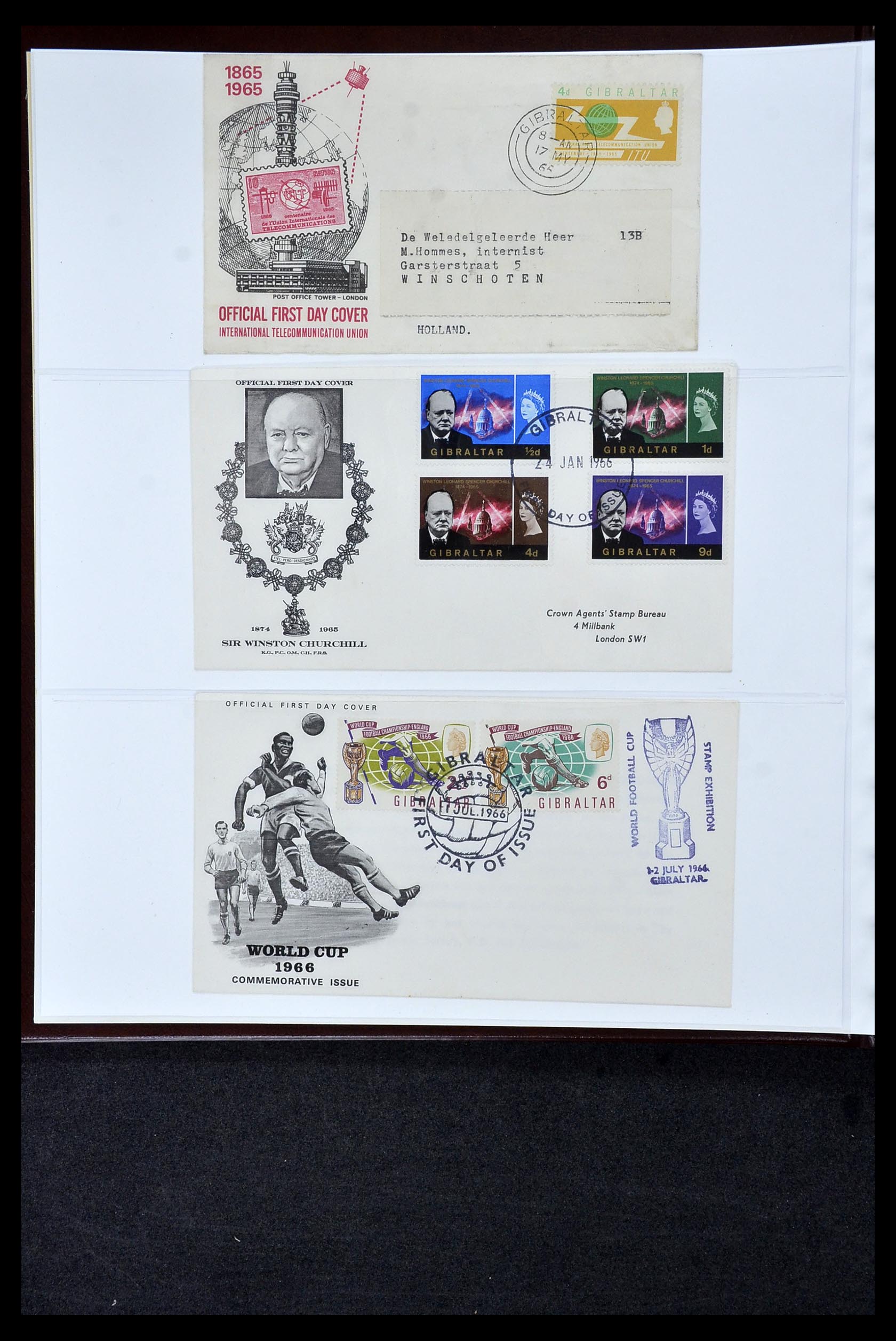34956 097 - Postzegelverzameling 34956 Wereld brieven/FDC's 1880-1980.