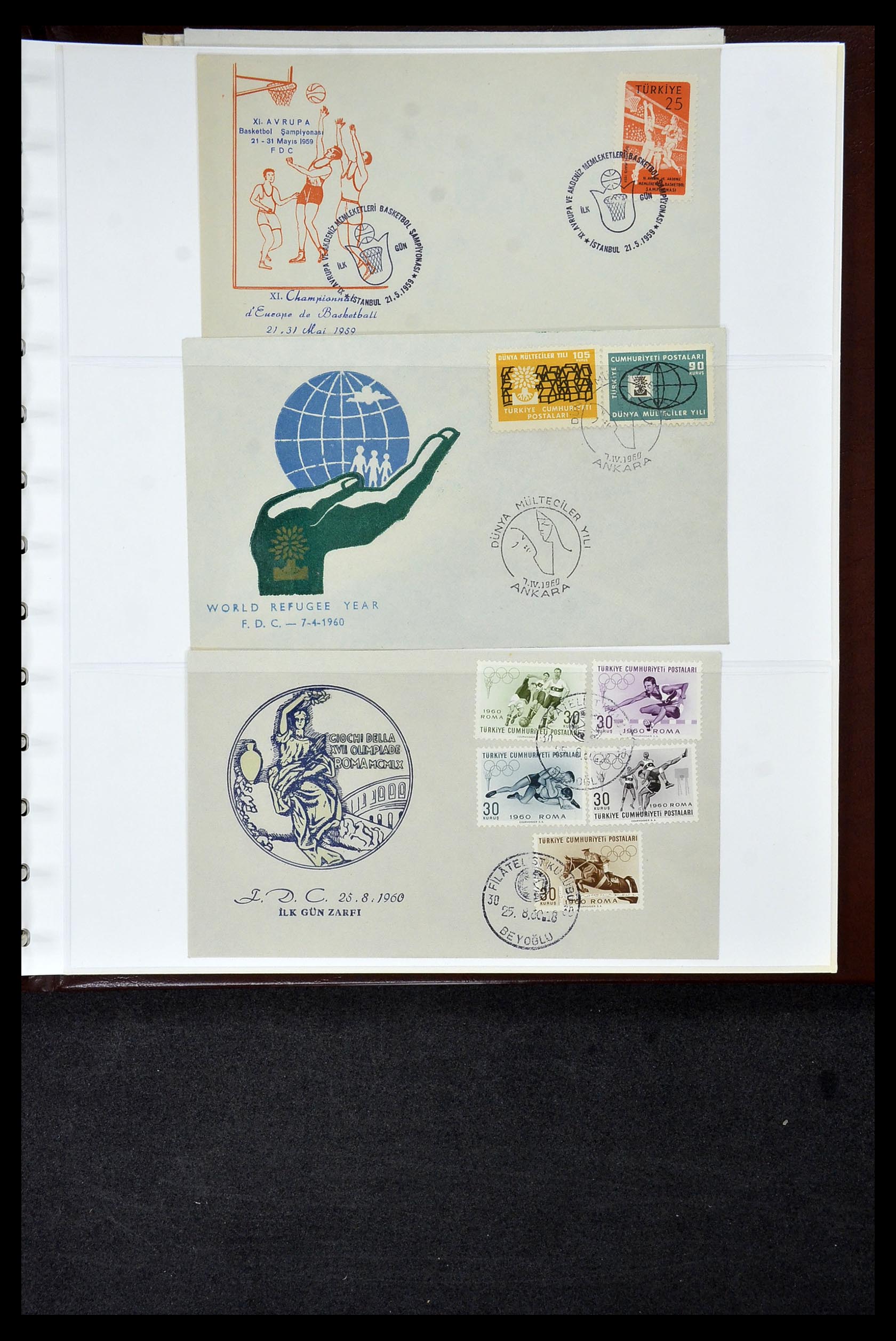 34956 738 - Postzegelverzameling 34956 Wereld brieven/FDC's 1880-1980.