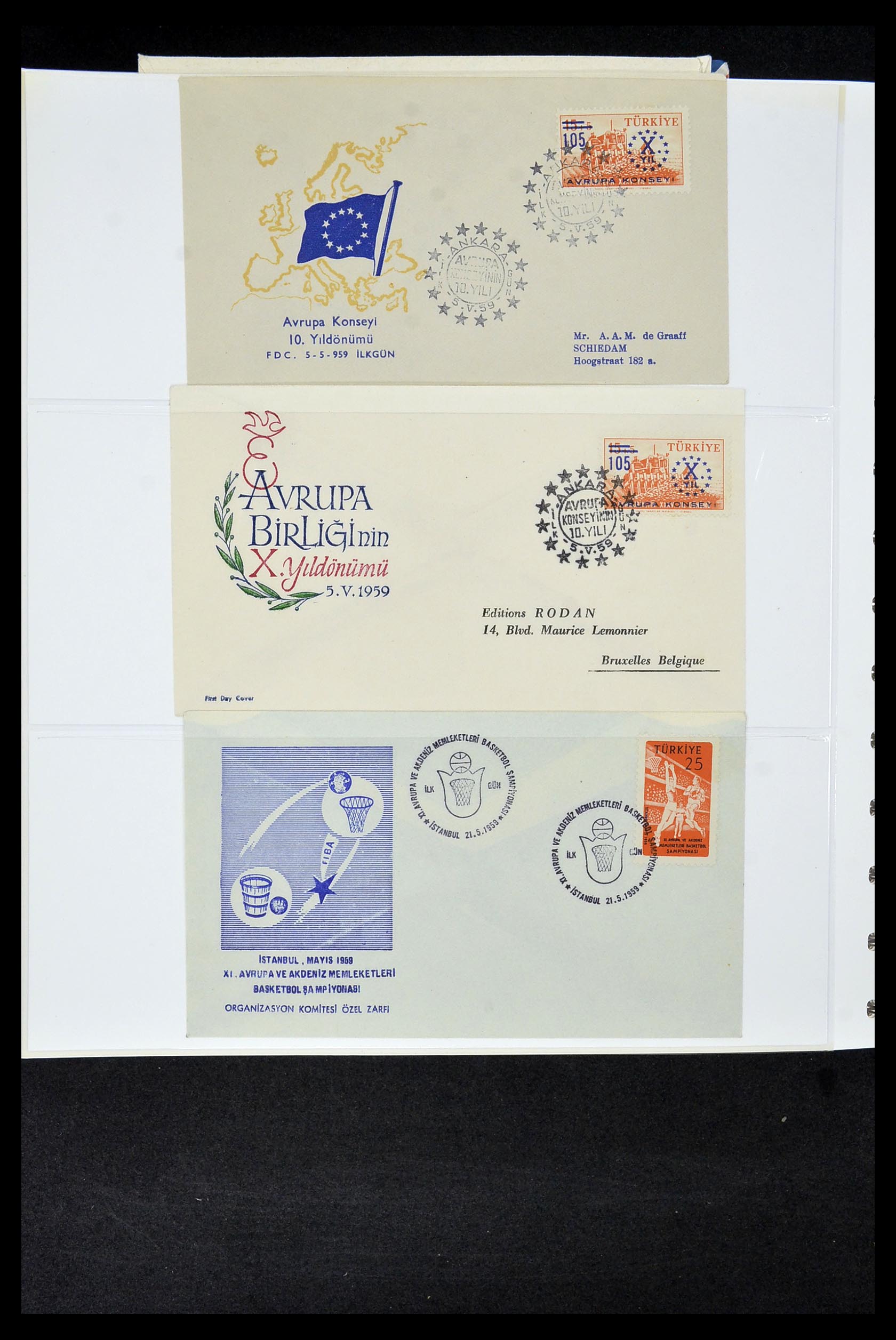 34956 739 - Postzegelverzameling 34956 Wereld brieven/FDC's 1880-1980.