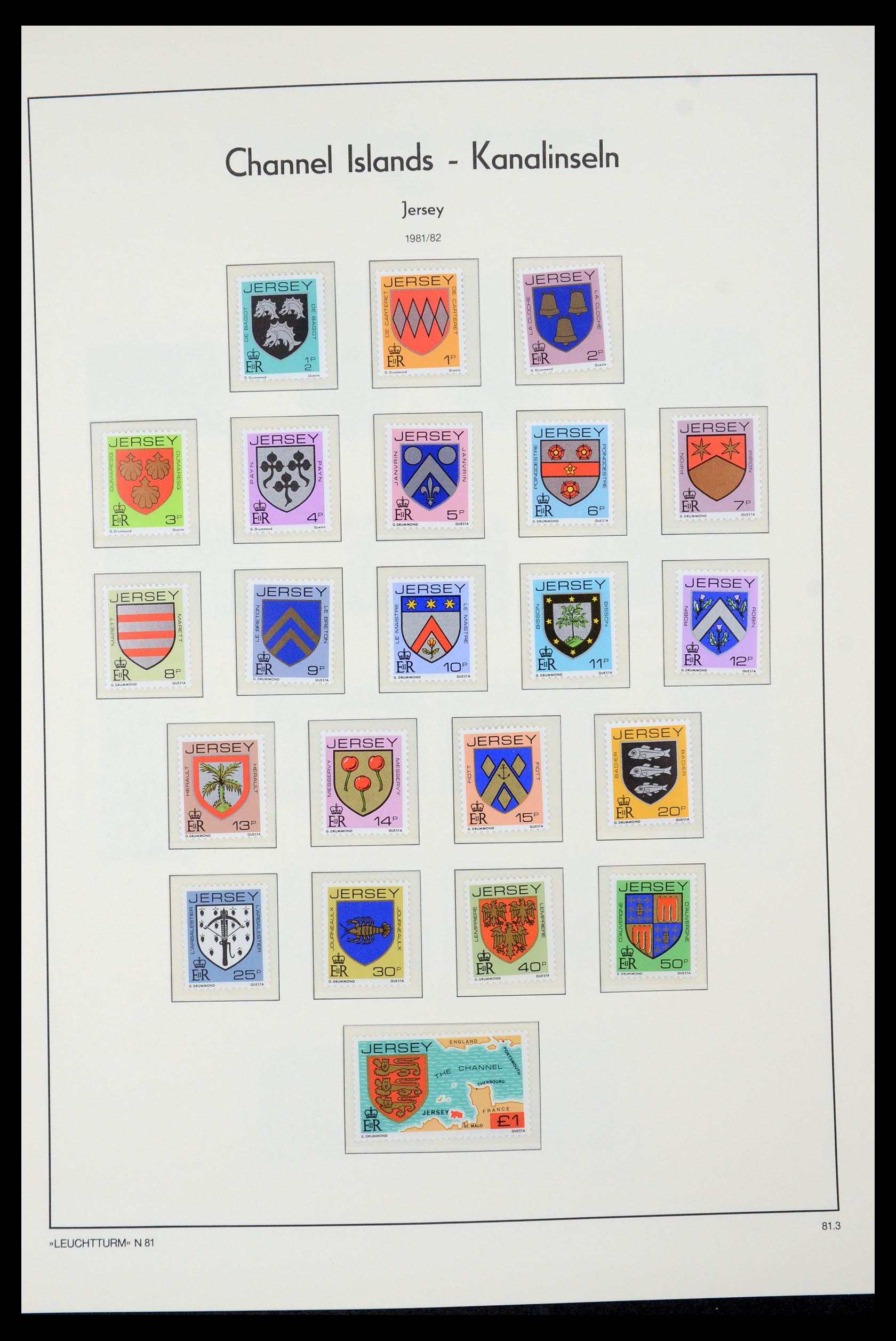 34958 030 - Postzegelverzameling 34958 Kanaaleilanden 1969-2007.