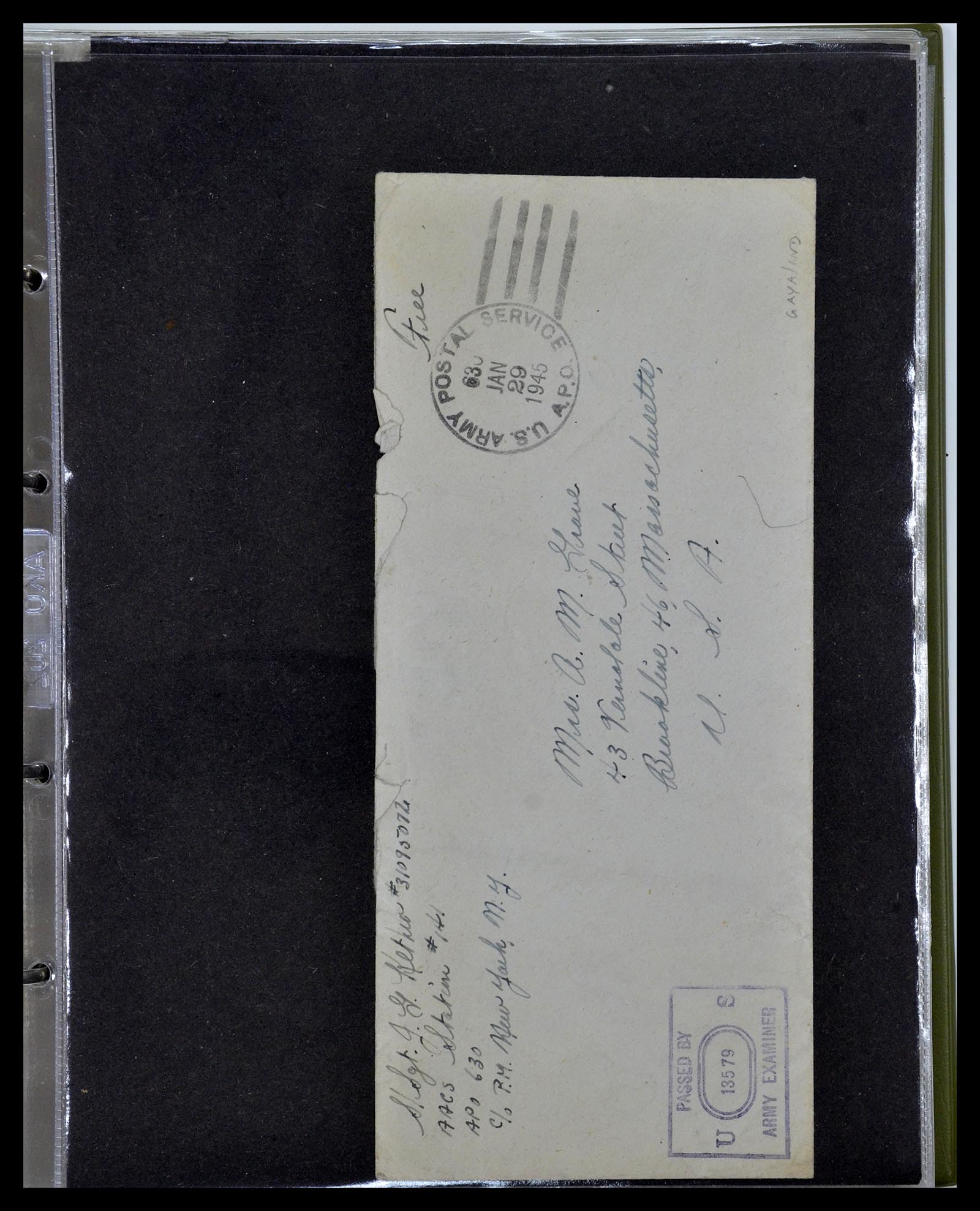 34960 004 - Postzegelverzameling 34960 USA veldpost brieven 1941-1973.