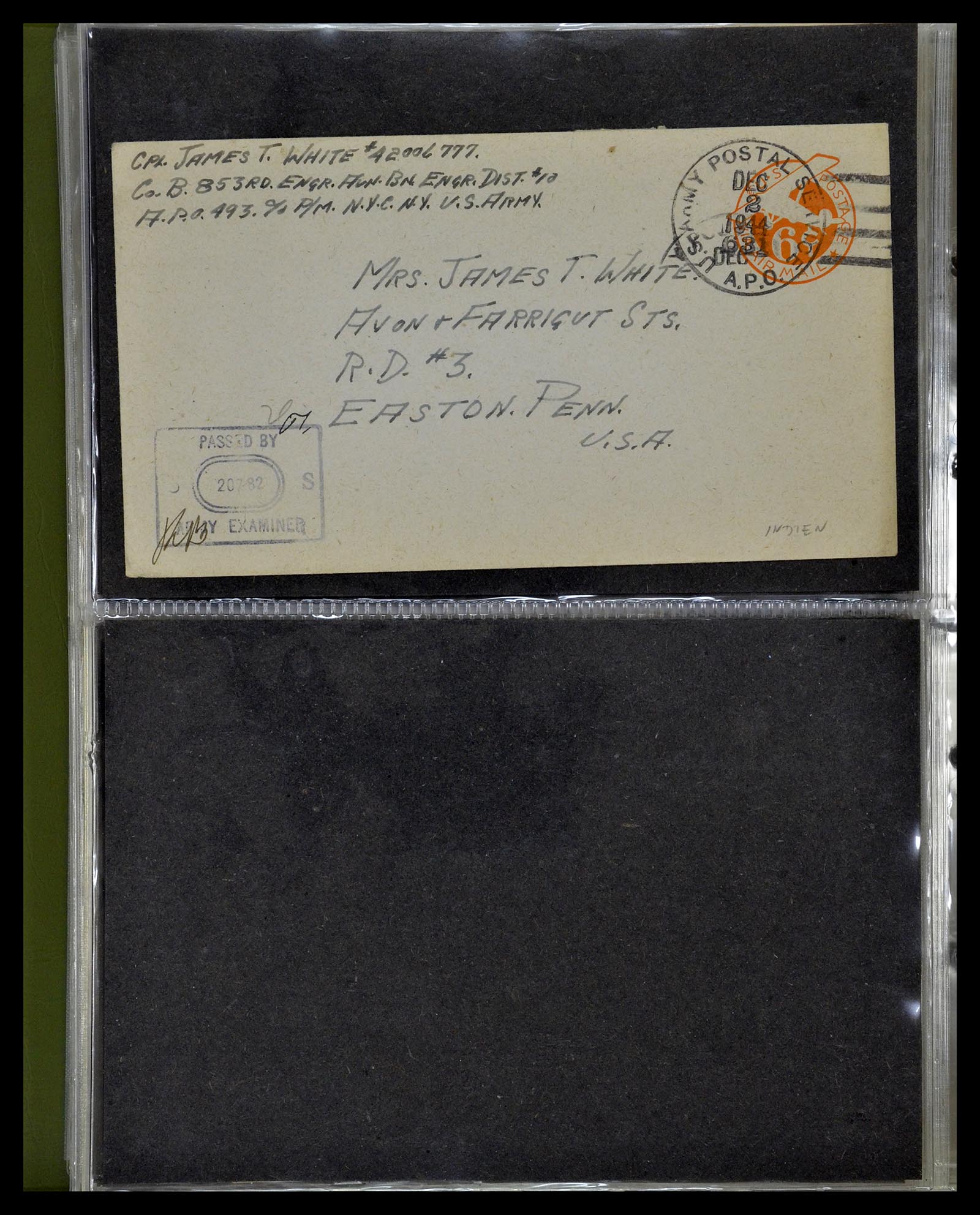 34960 005 - Postzegelverzameling 34960 USA veldpost brieven 1941-1973.