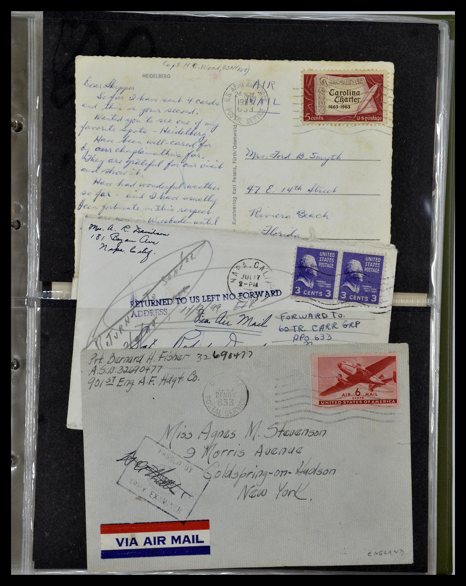 34960 007 - Postzegelverzameling 34960 USA veldpost brieven 1941-1973.