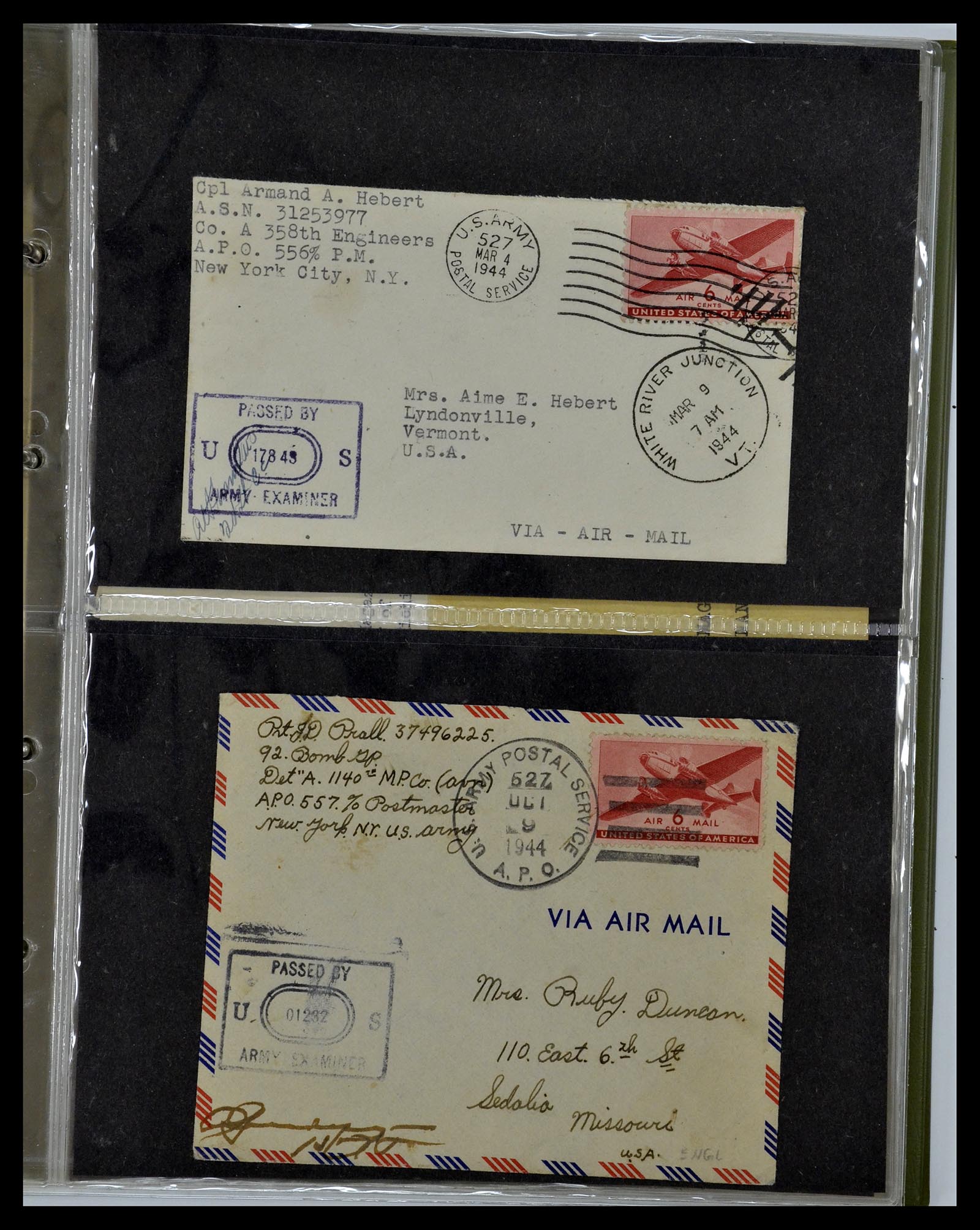 34960 012 - Postzegelverzameling 34960 USA veldpost brieven 1941-1973.