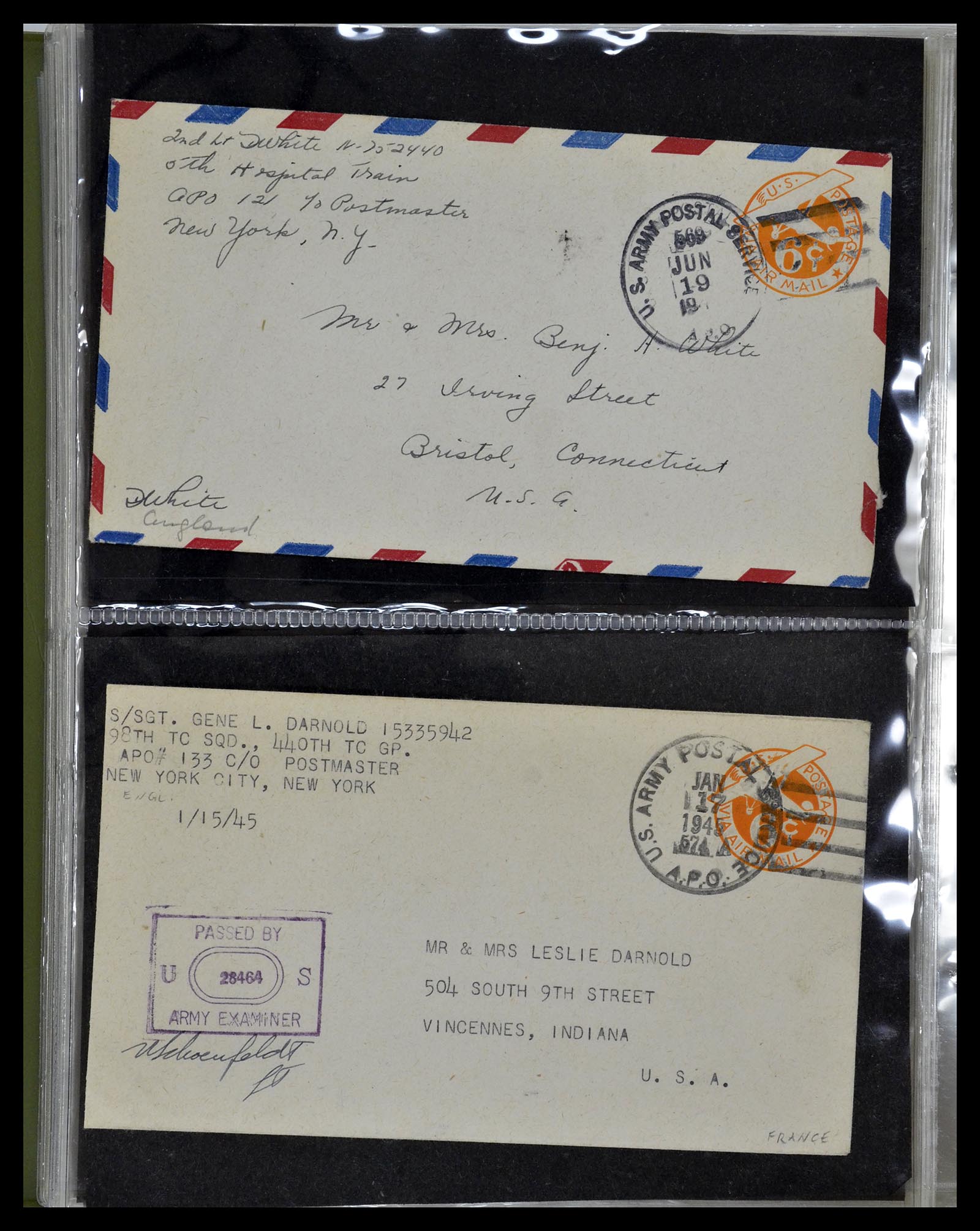 34960 016 - Postzegelverzameling 34960 USA veldpost brieven 1941-1973.