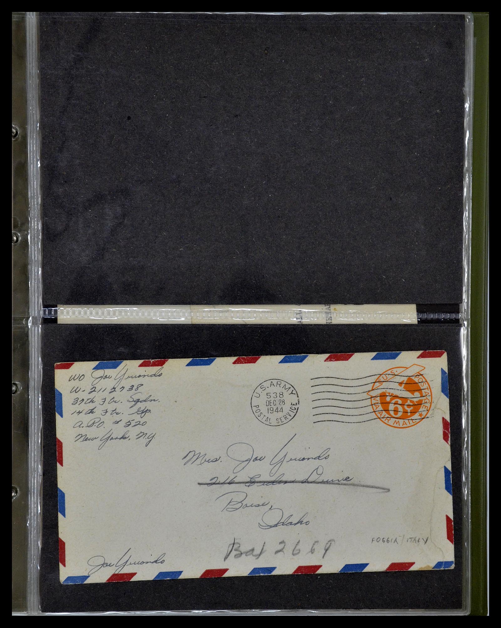 34960 018 - Postzegelverzameling 34960 USA veldpost brieven 1941-1973.