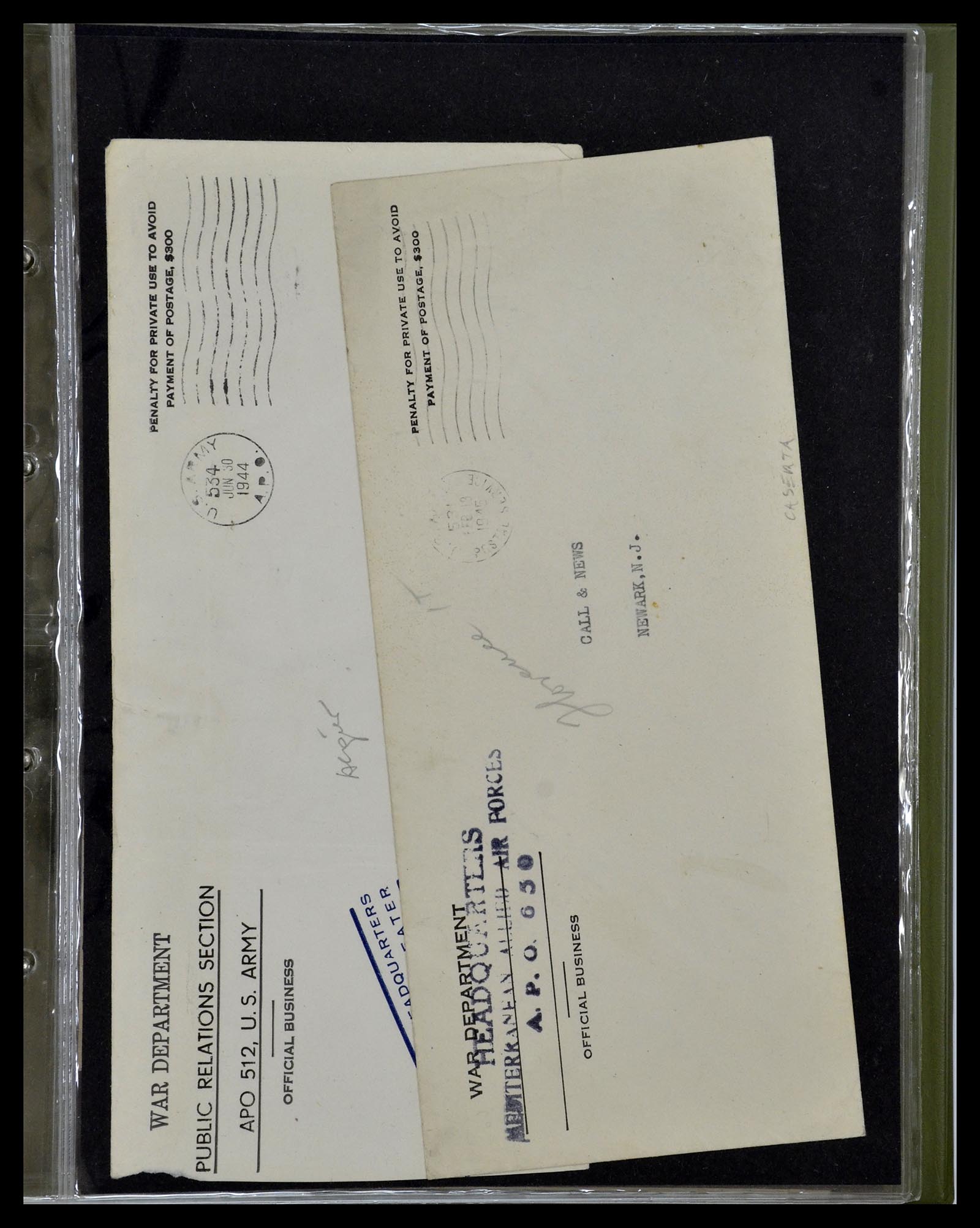 34960 019 - Postzegelverzameling 34960 USA veldpost brieven 1941-1973.