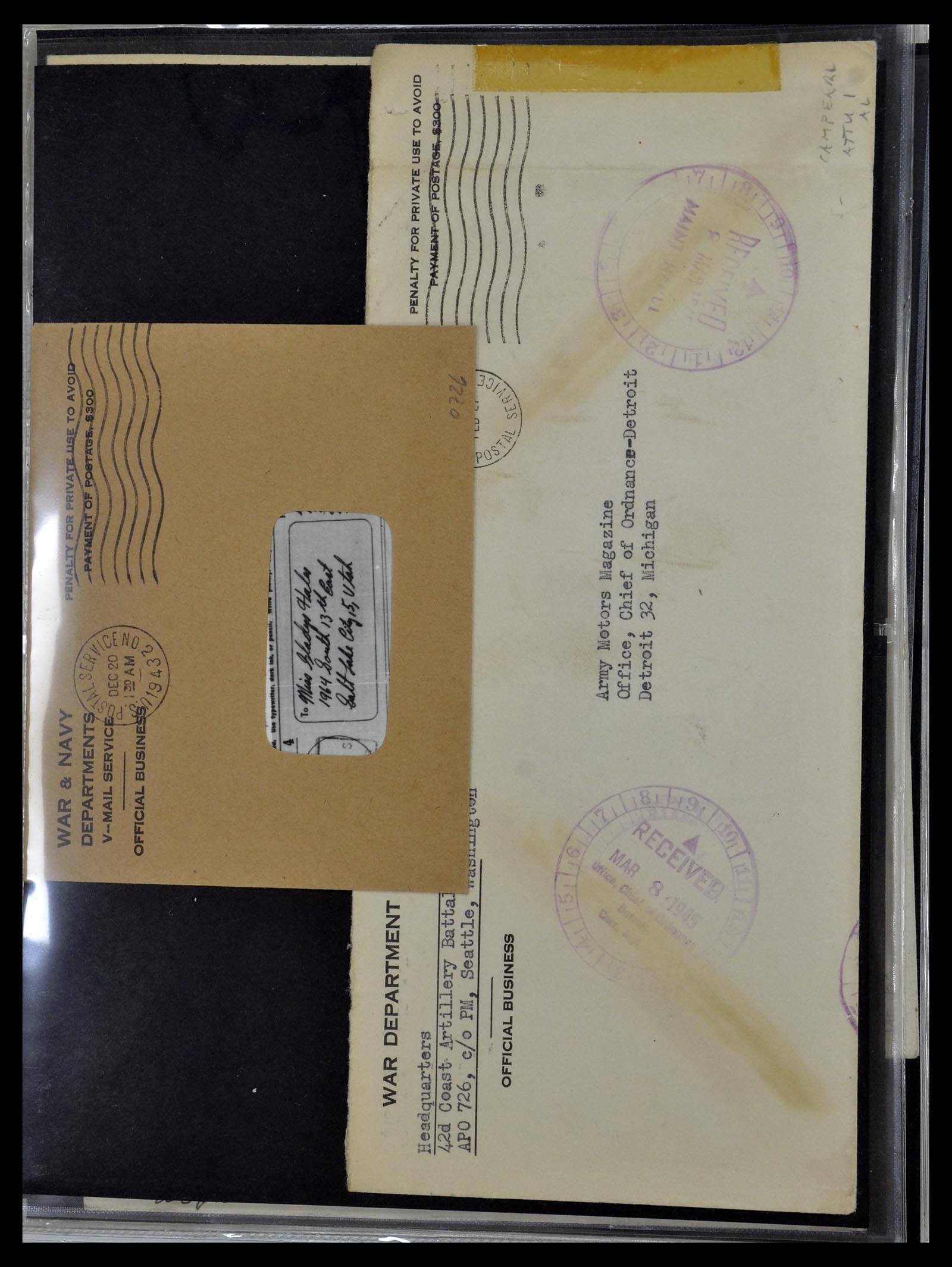 34960 030 - Stamp Collection 34960 USA fieldpost covers 1941-1973.