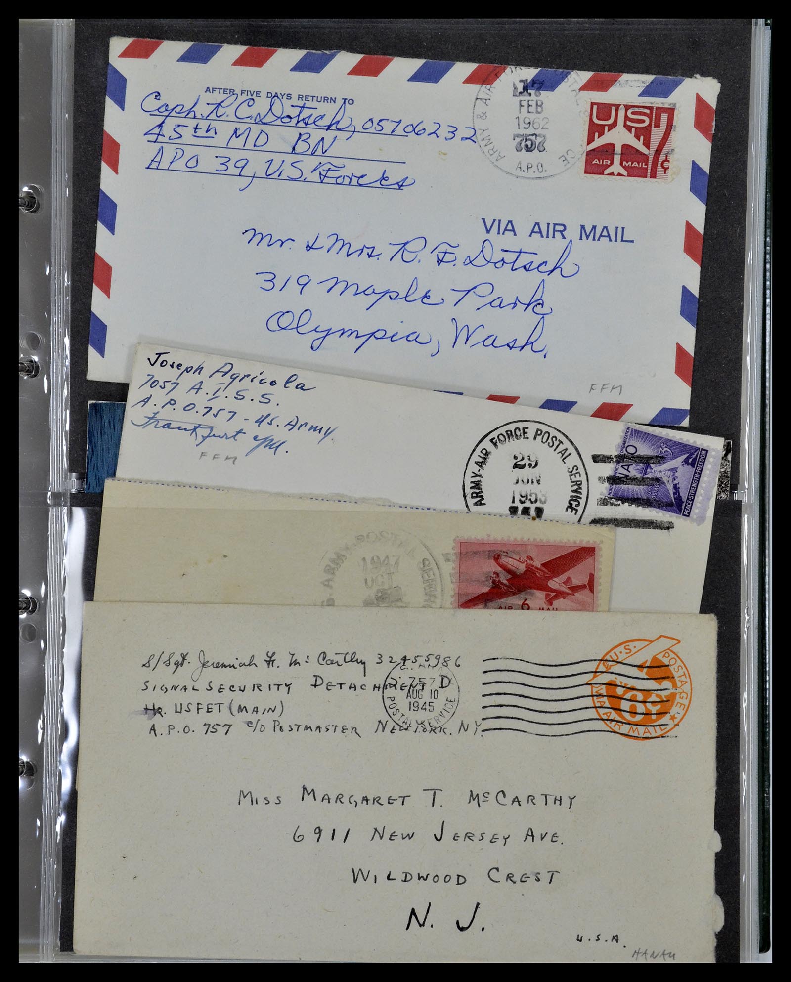 34960 043 - Stamp Collection 34960 USA fieldpost covers 1941-1973.
