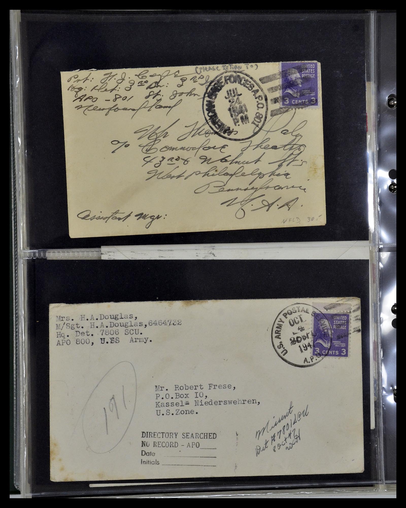 34960 065 - Stamp Collection 34960 USA fieldpost covers 1941-1973.