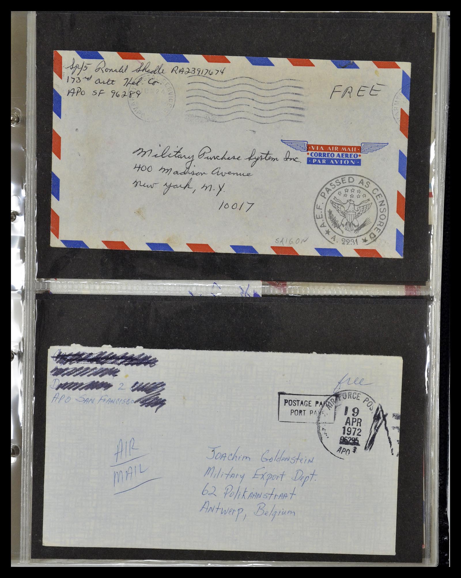 34960 097 - Stamp Collection 34960 USA fieldpost covers 1941-1973.