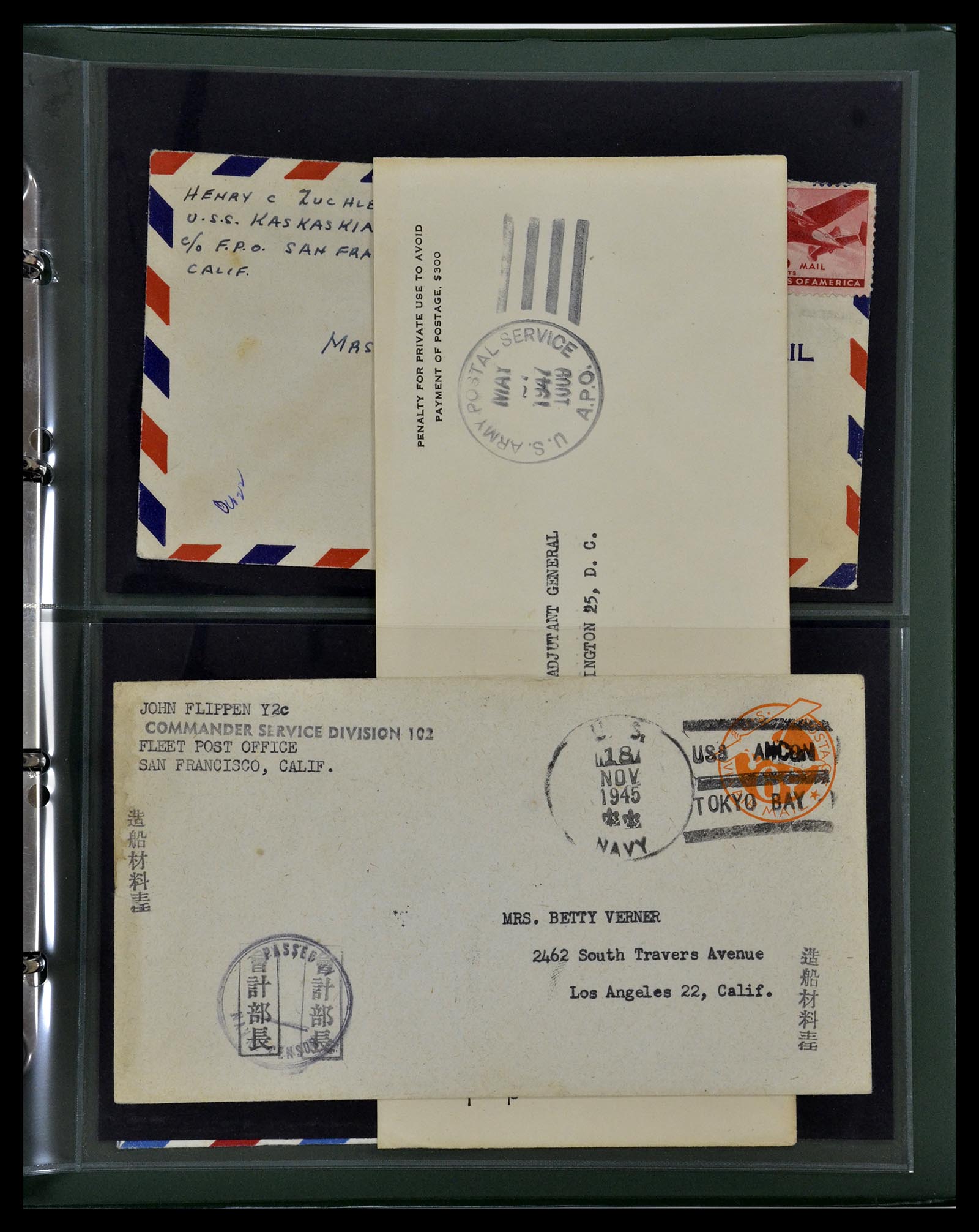 34960 250 - Stamp Collection 34960 USA fieldpost covers 1941-1973.