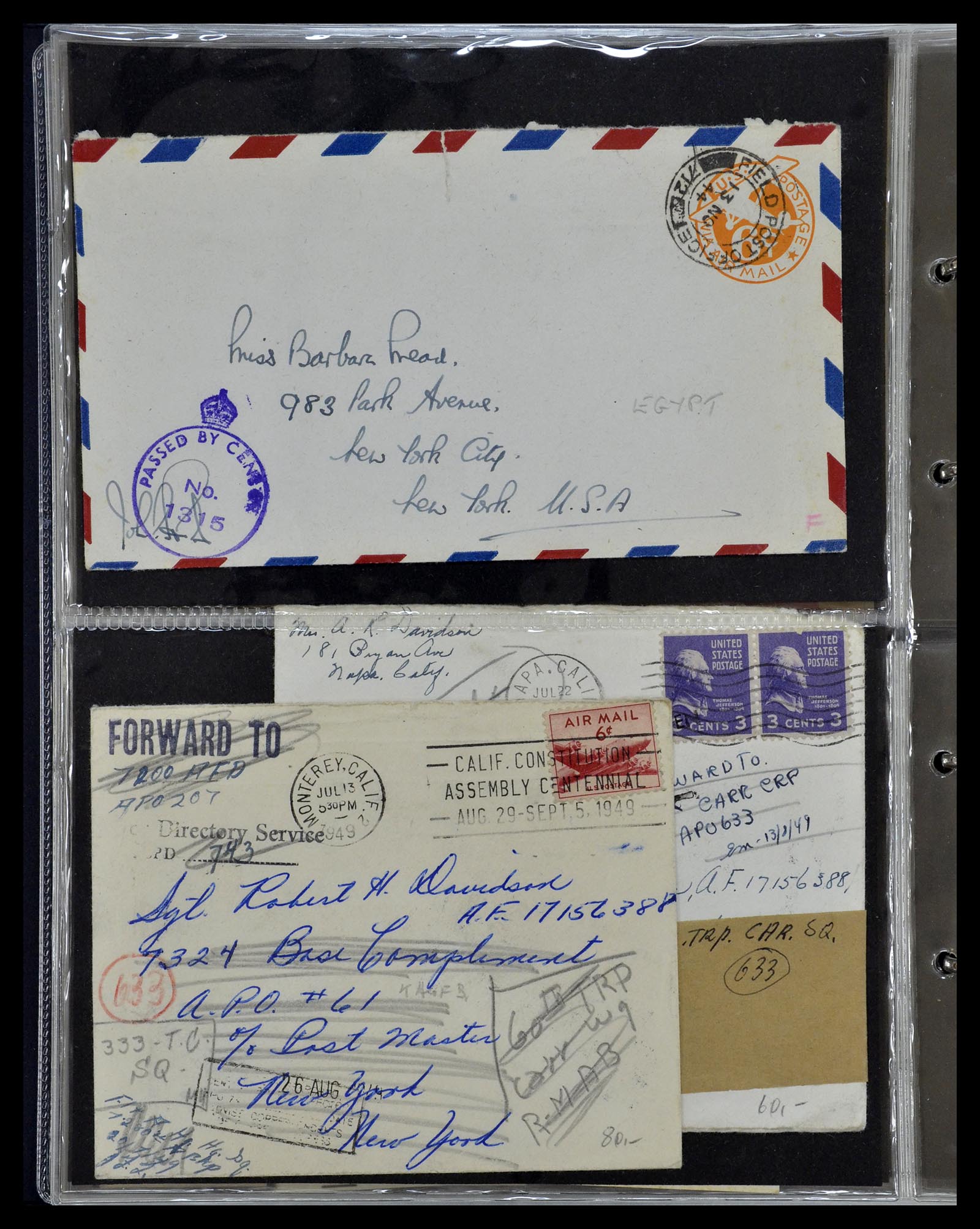 34960 266 - Stamp Collection 34960 USA fieldpost covers 1941-1973.