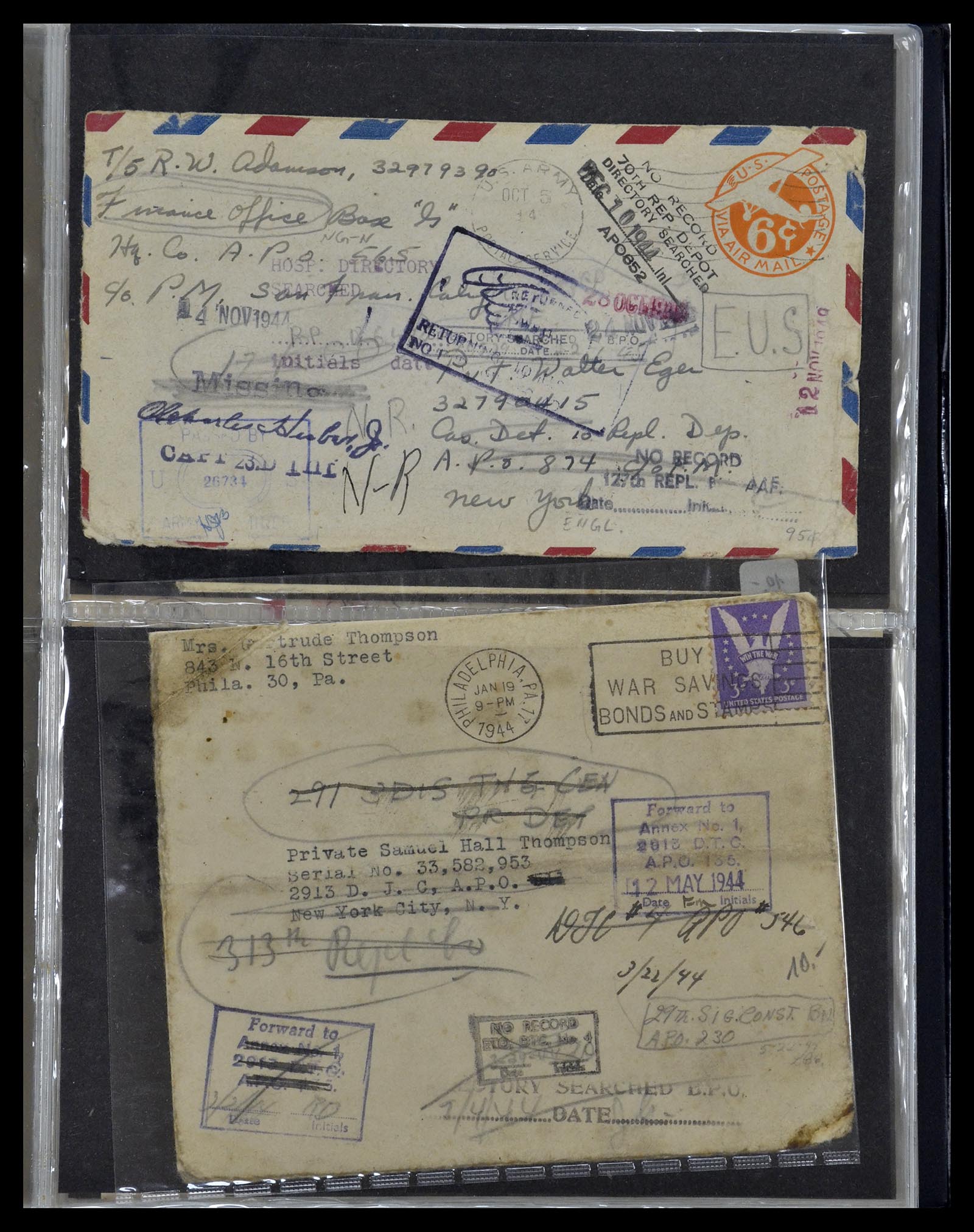 34960 268 - Stamp Collection 34960 USA fieldpost covers 1941-1973.