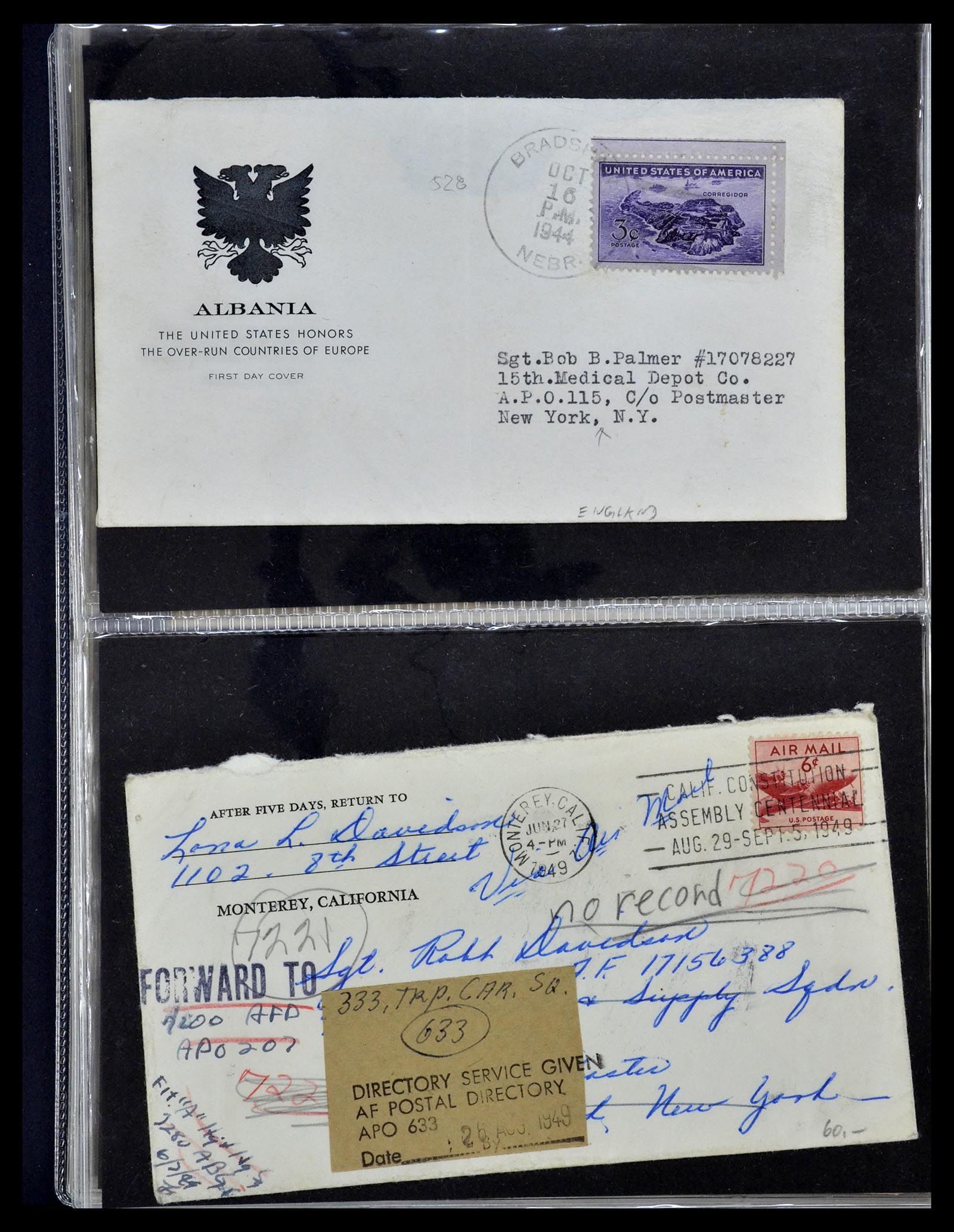 34960 272 - Stamp Collection 34960 USA fieldpost covers 1941-1973.