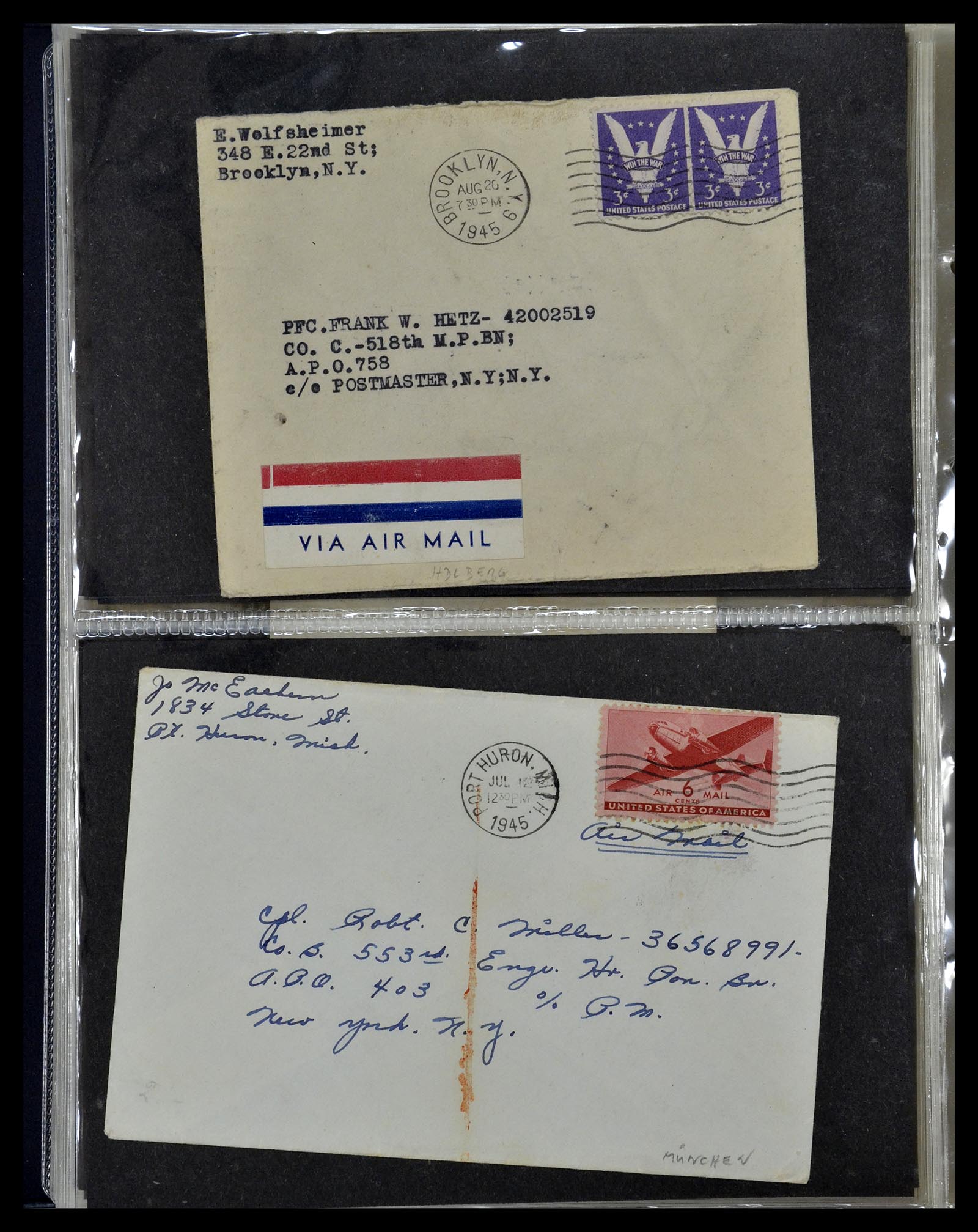 34960 284 - Stamp Collection 34960 USA fieldpost covers 1941-1973.