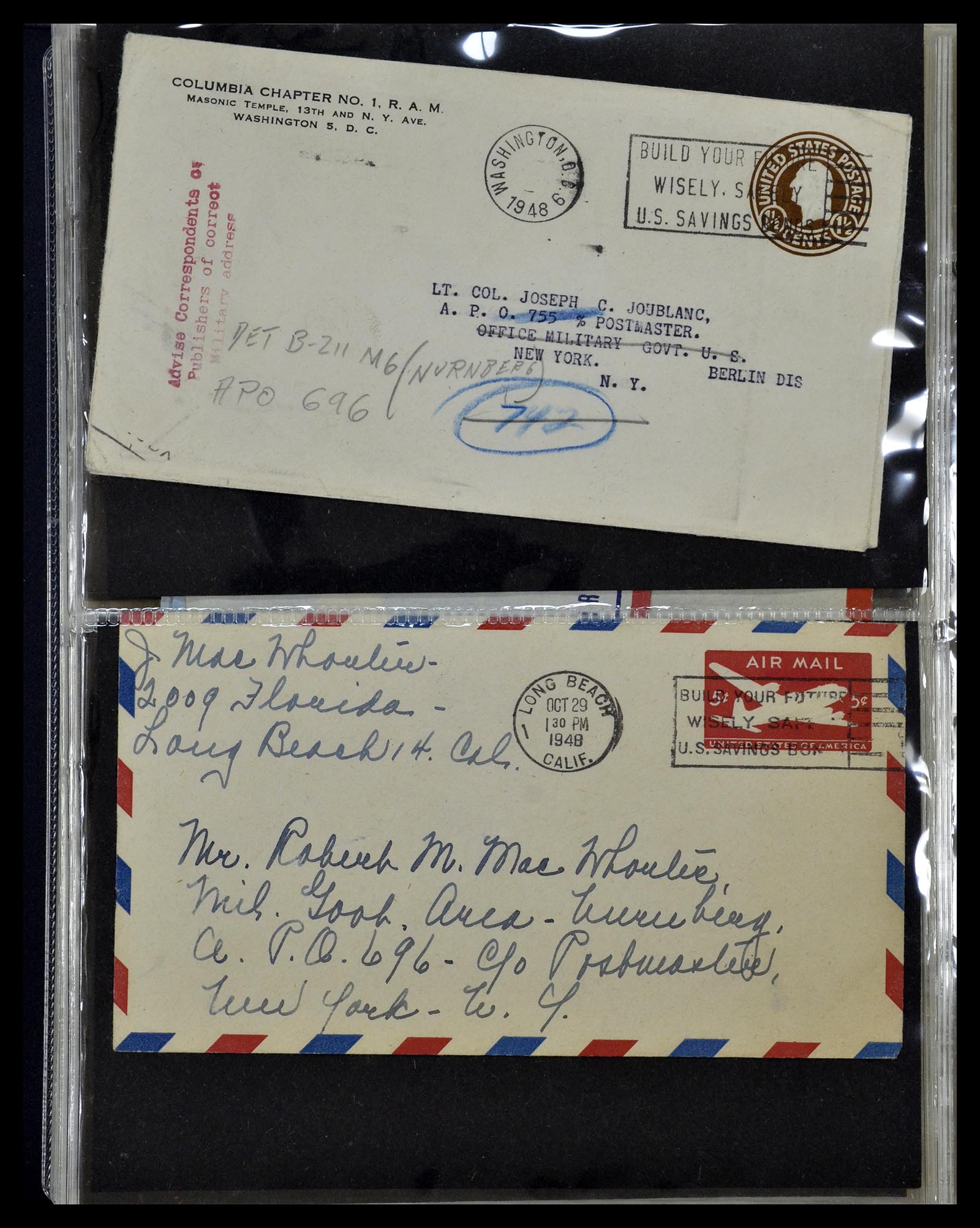 34960 285 - Stamp Collection 34960 USA fieldpost covers 1941-1973.