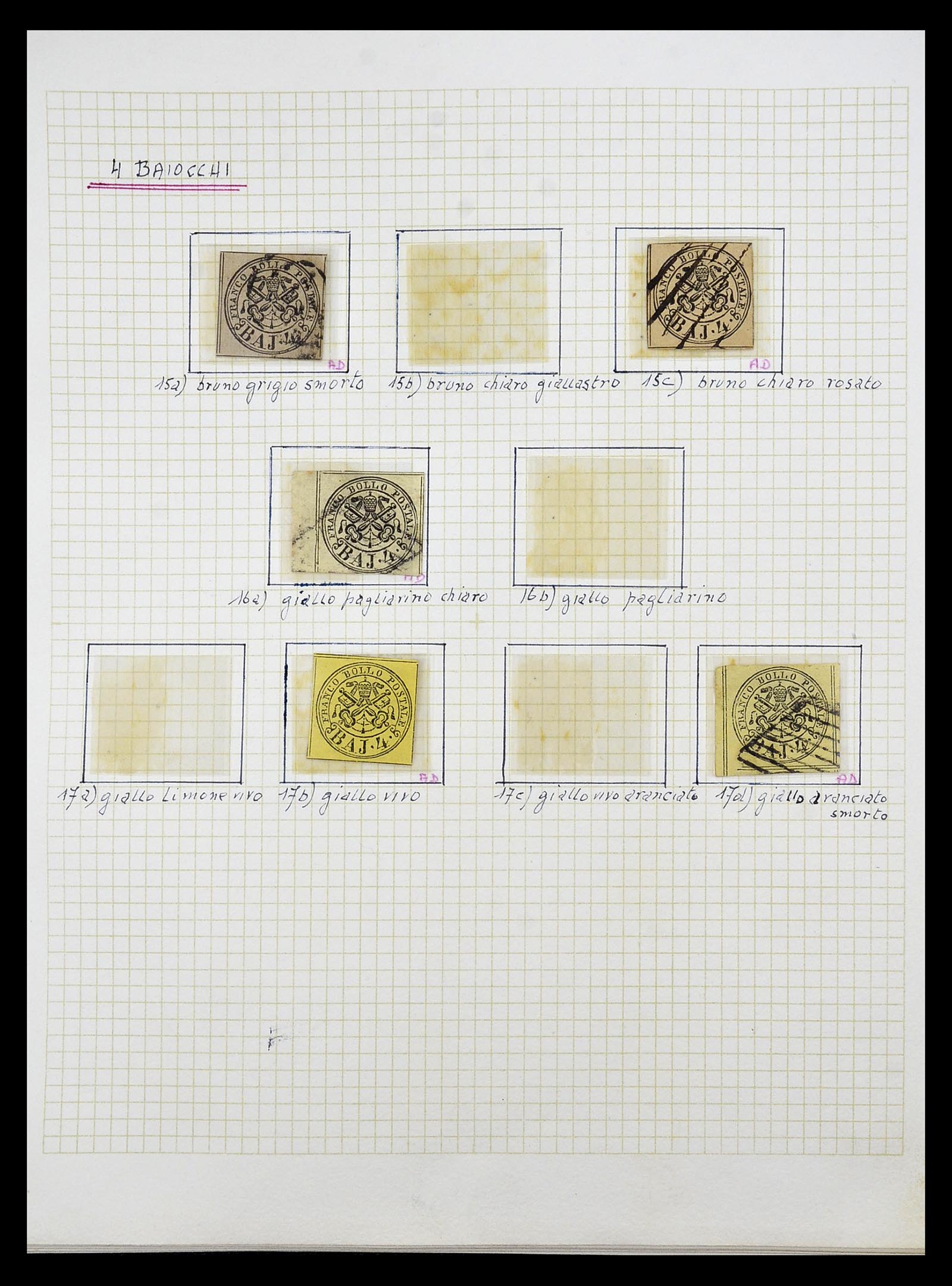 34965 006 - Postzegelverzameling 34965 Kerkelijke Staat 1852-1868.