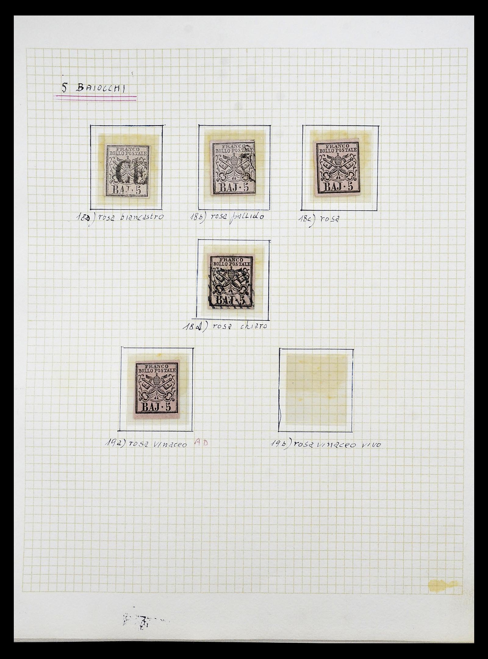 34965 007 - Postzegelverzameling 34965 Kerkelijke Staat 1852-1868.
