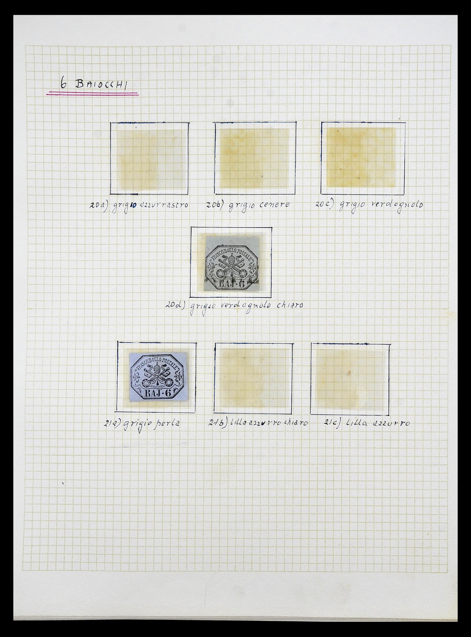 34965 008 - Postzegelverzameling 34965 Kerkelijke Staat 1852-1868.